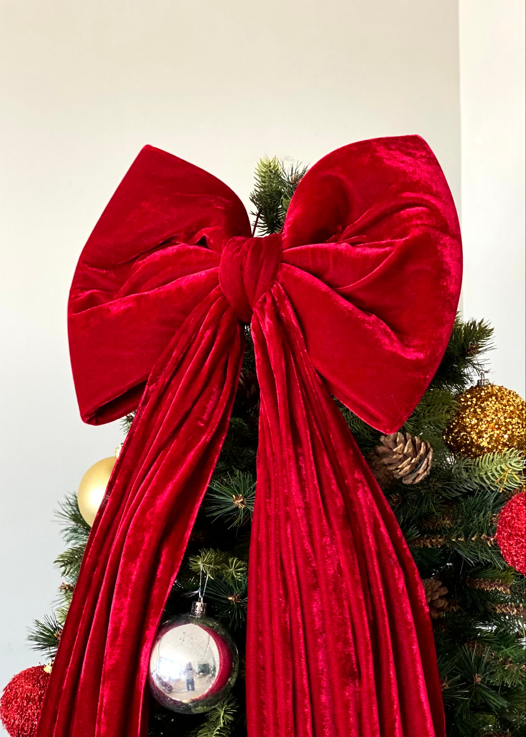 Christmas Red Bow Ornament (Large)