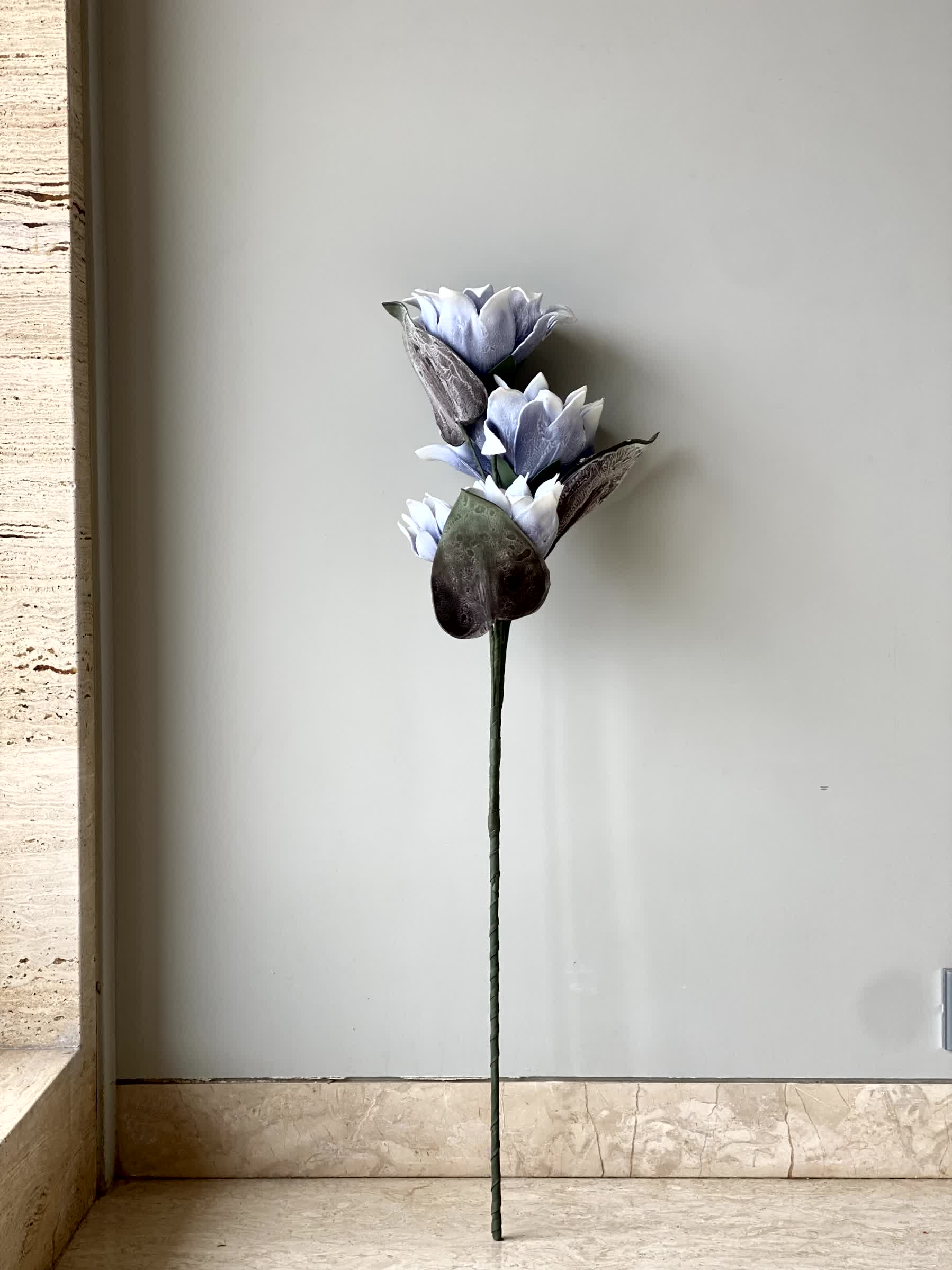 Artificial Protea Stem - Blue (One Stem)