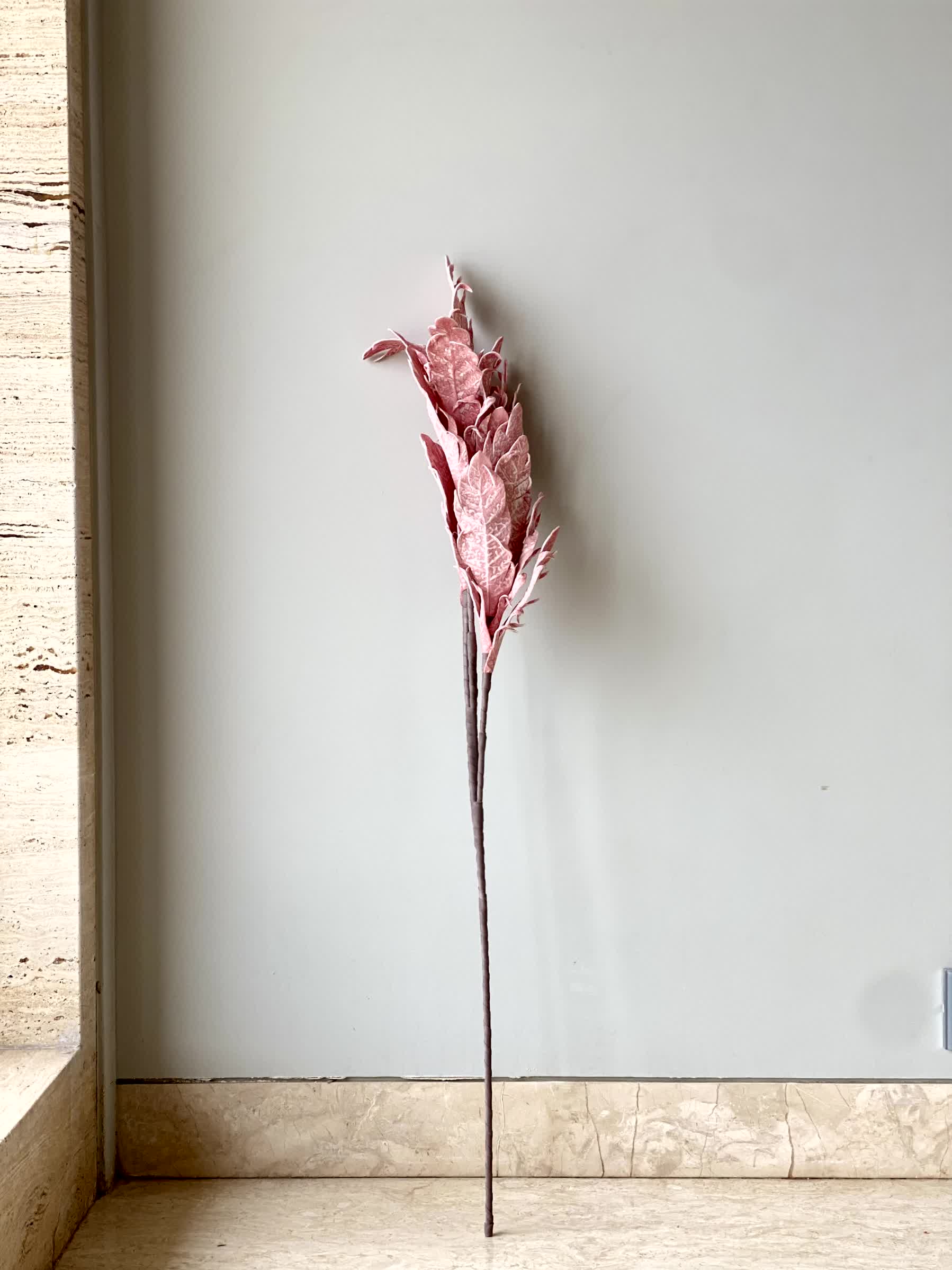 Artificial Gladolia Leaf Stem - Pink (One Stem)
