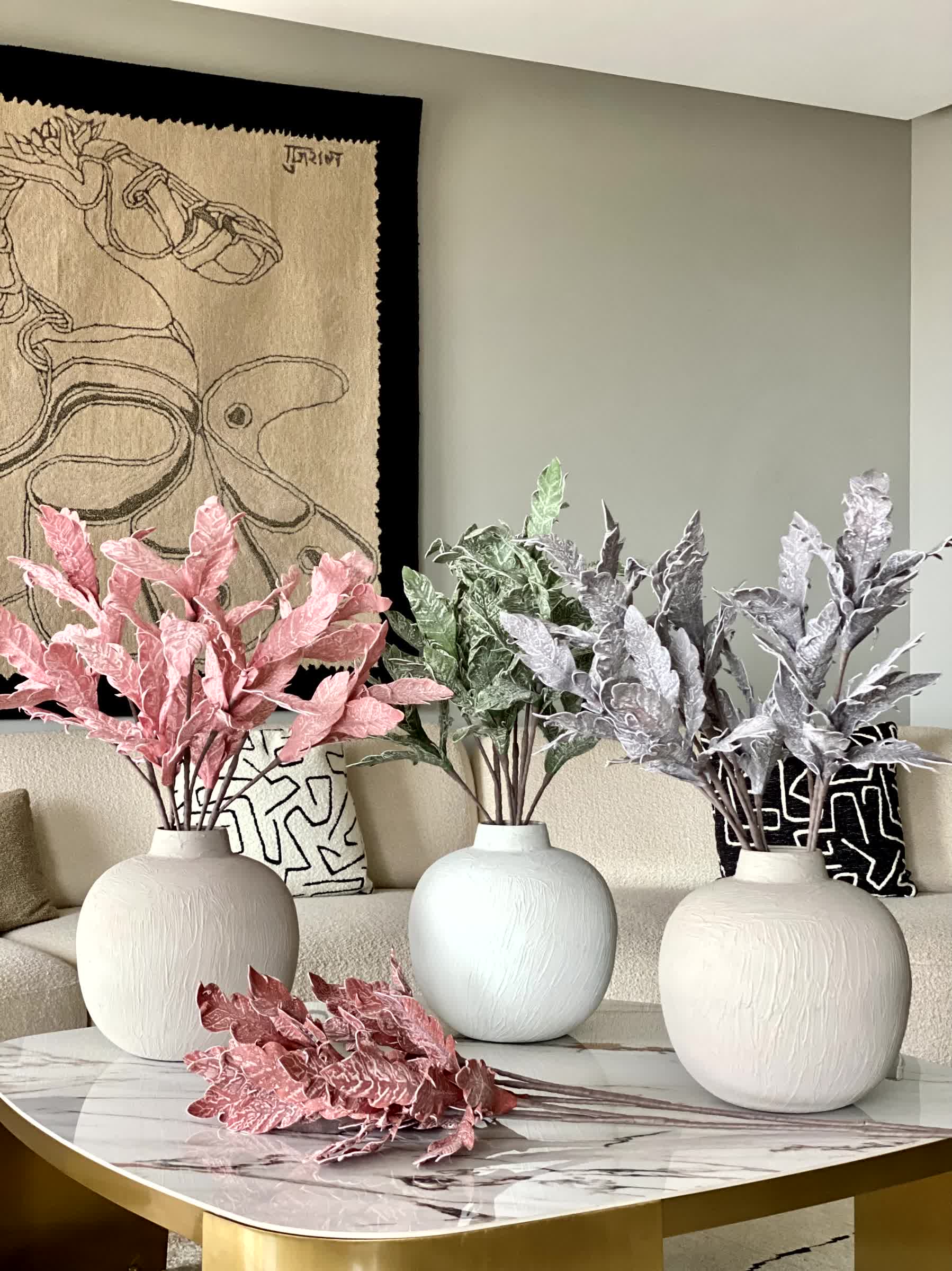 Artificial Gladolia Leaf Stem - Pink (One Stem)
