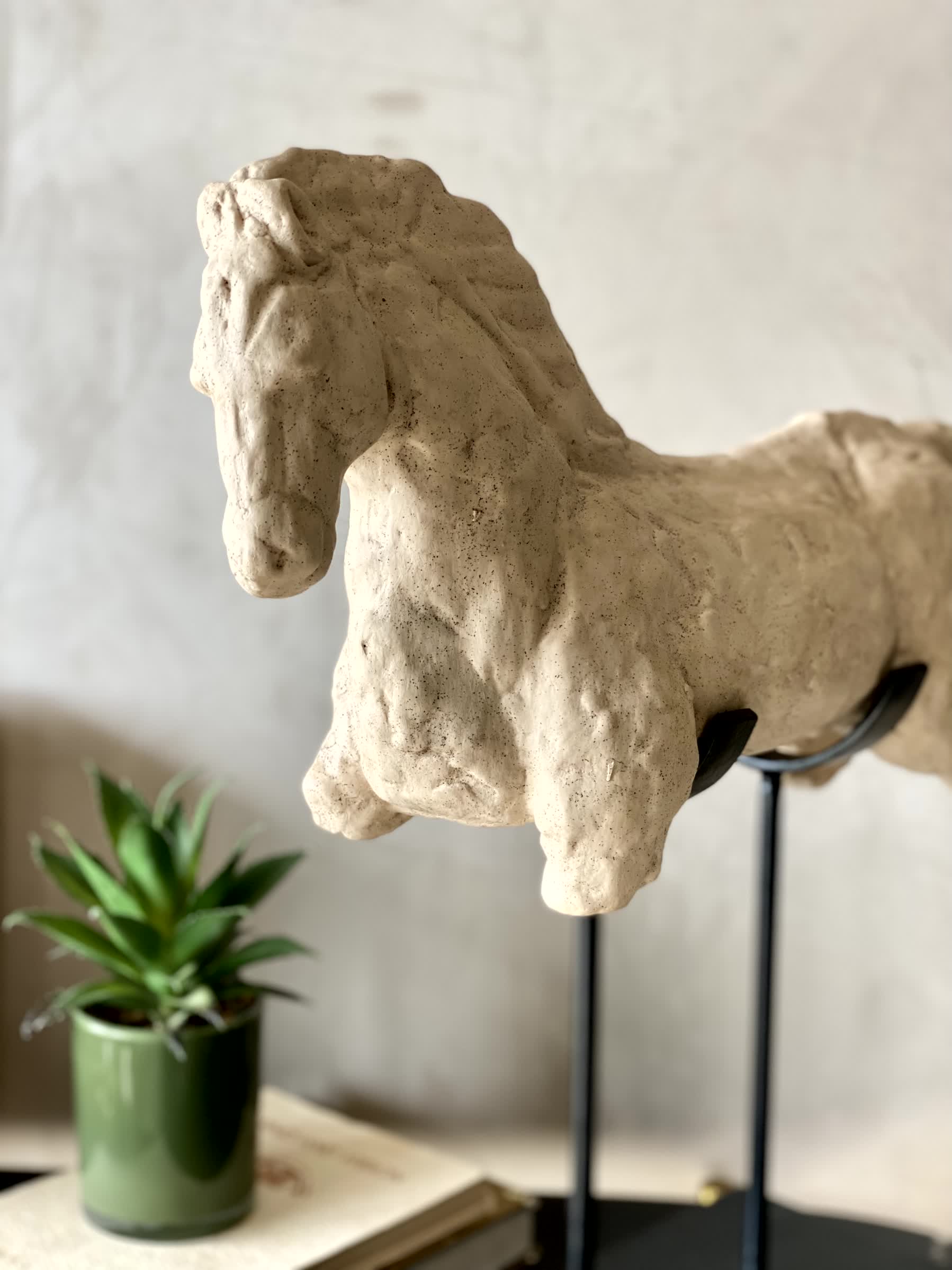 Terracotta Phantom Horse Sculpture