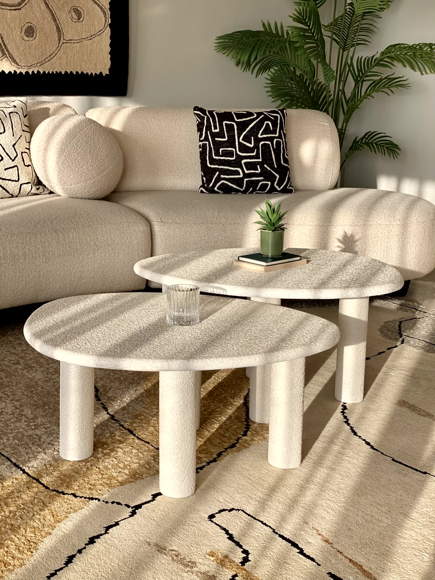 Odessa Nesting Tables - Ivory (Set of 2)