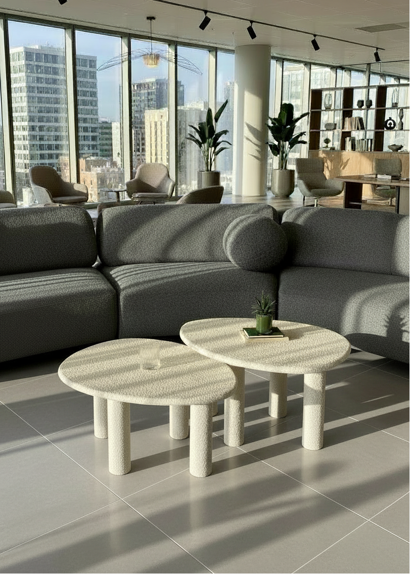 Odessa Nesting Tables - Ivory (Set of 2)