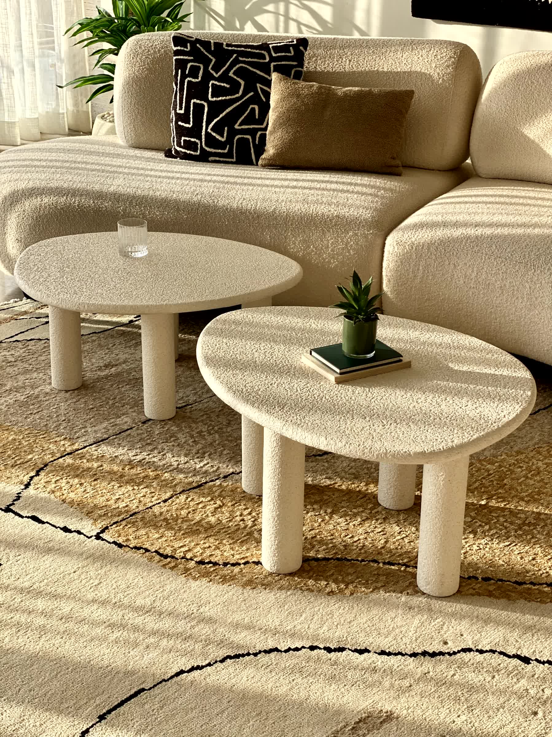 Odessa Nesting Tables - Ivory (Set of 2)