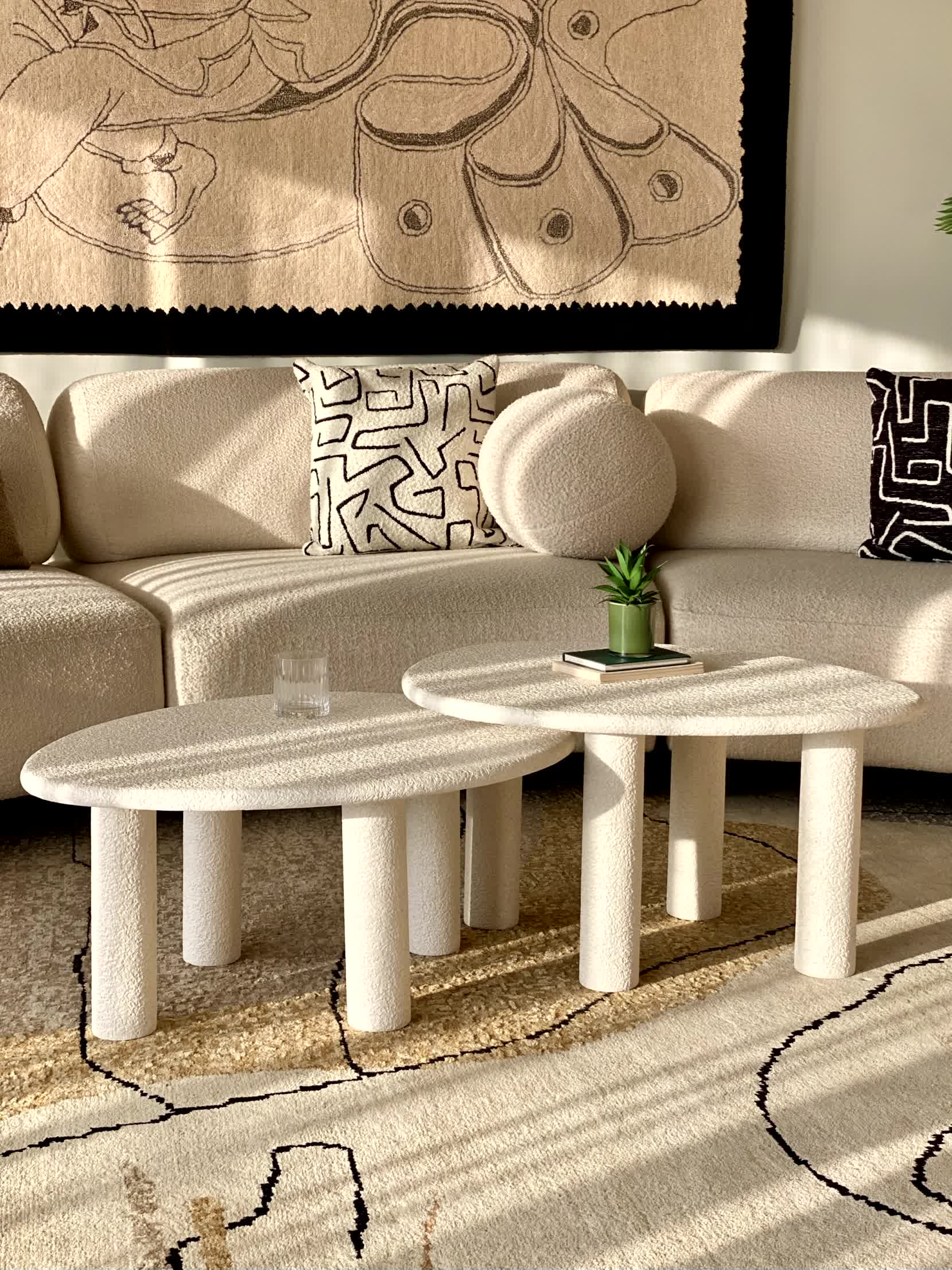 Odessa Nesting Tables - Ivory (Set of 2)