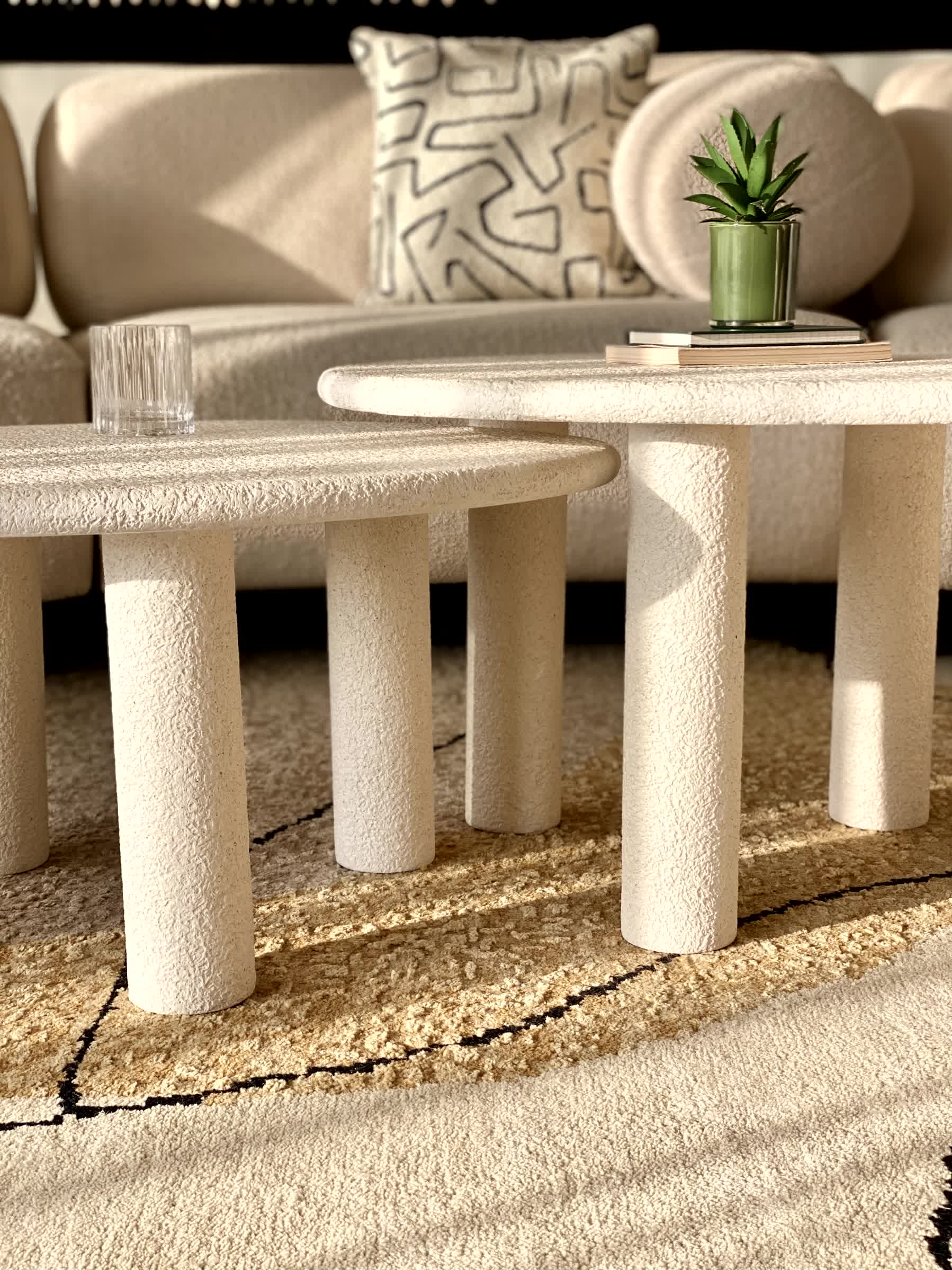 Odessa Nesting Tables - Ivory (Set of 2)