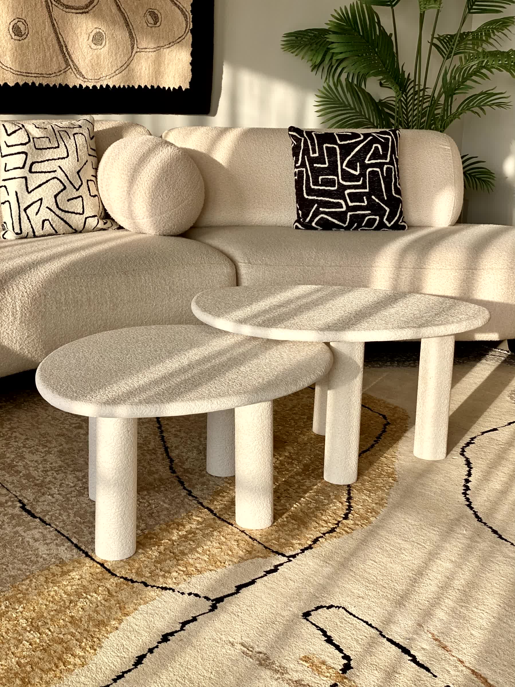 Odessa Nesting Tables - Ivory (Set of 2)