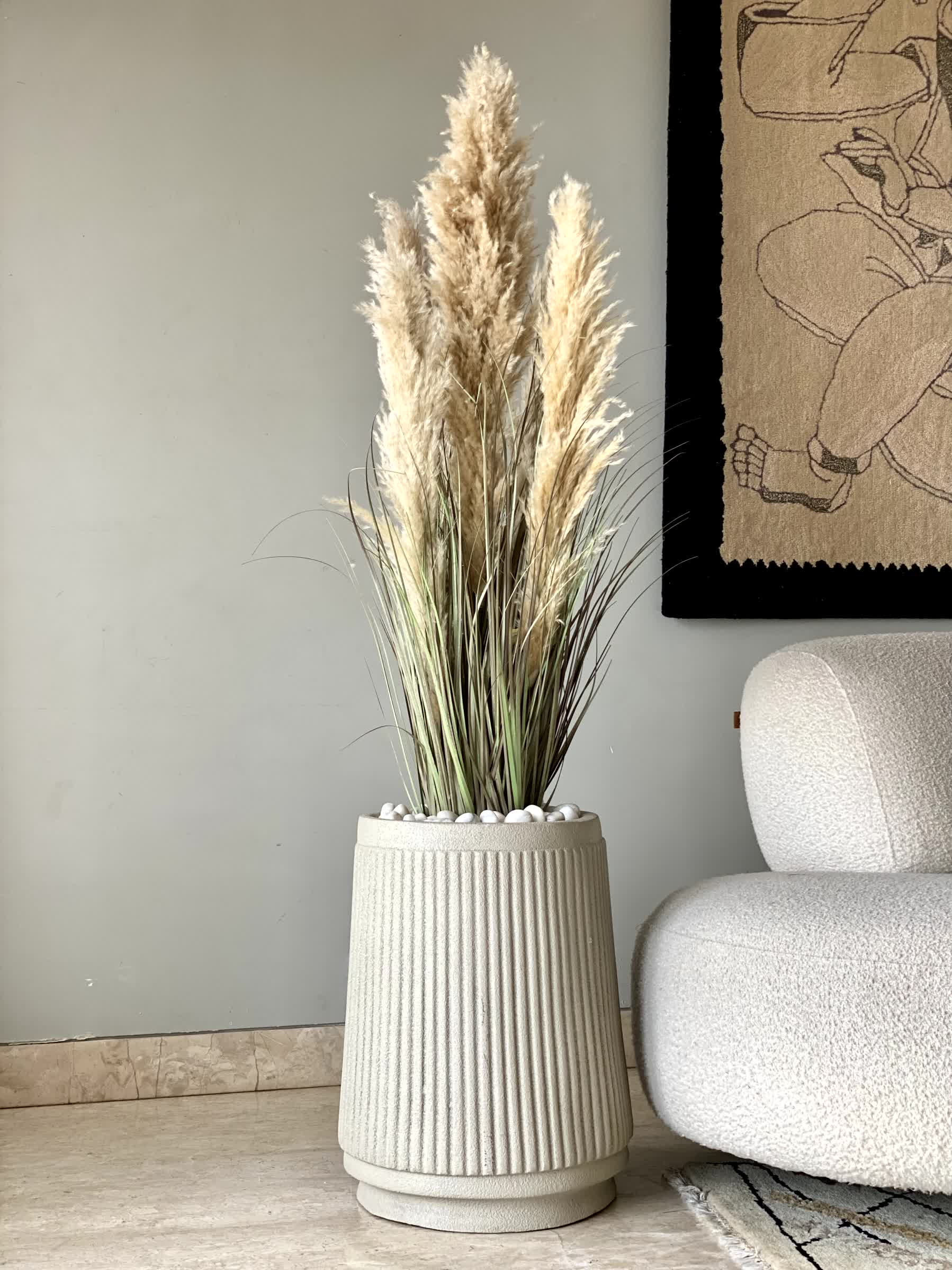 Artificial Luxe Pampas Grass Plant - 3.6 Feet