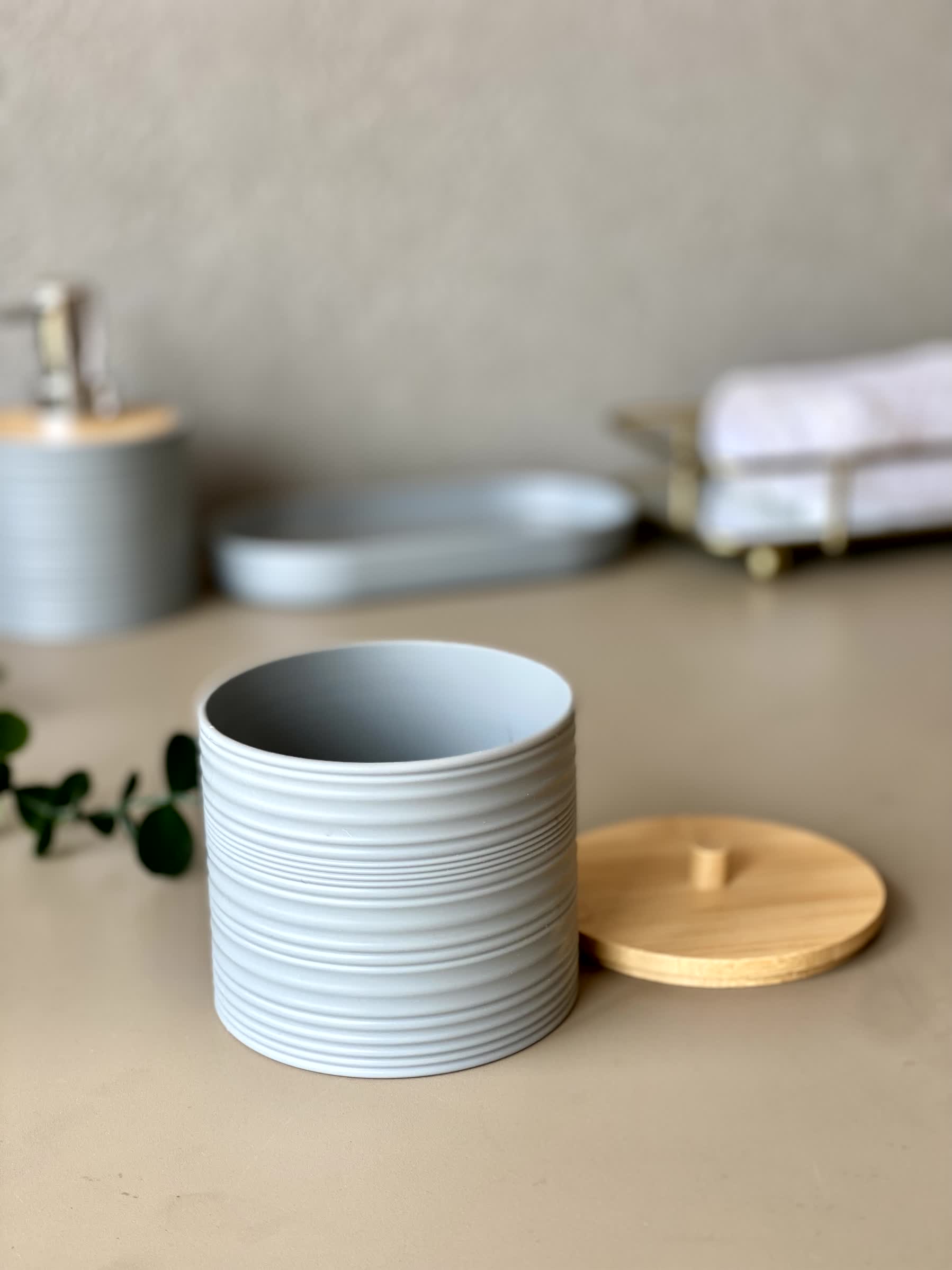 Amun Bathroom Set - Grey (Set of 3)