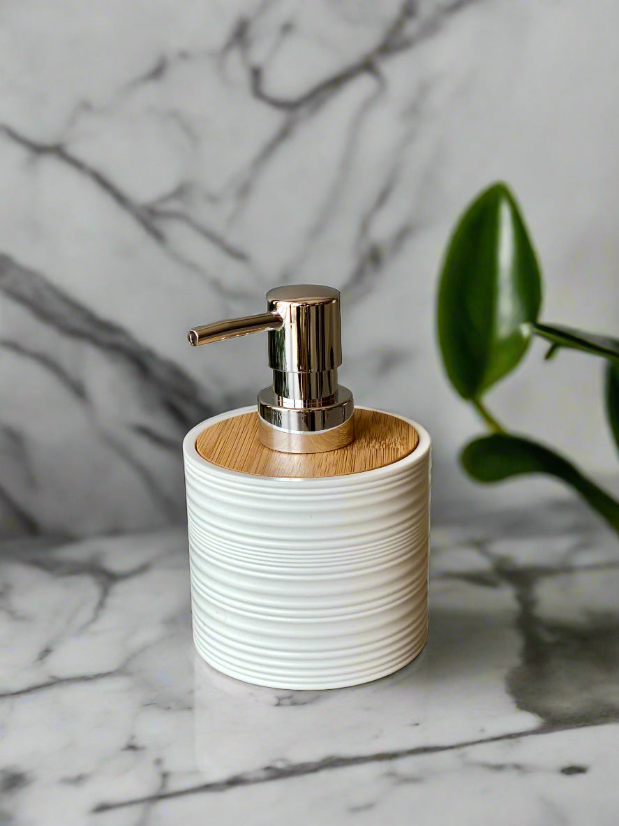 Amun Bathroom Set - White (Set of 3)