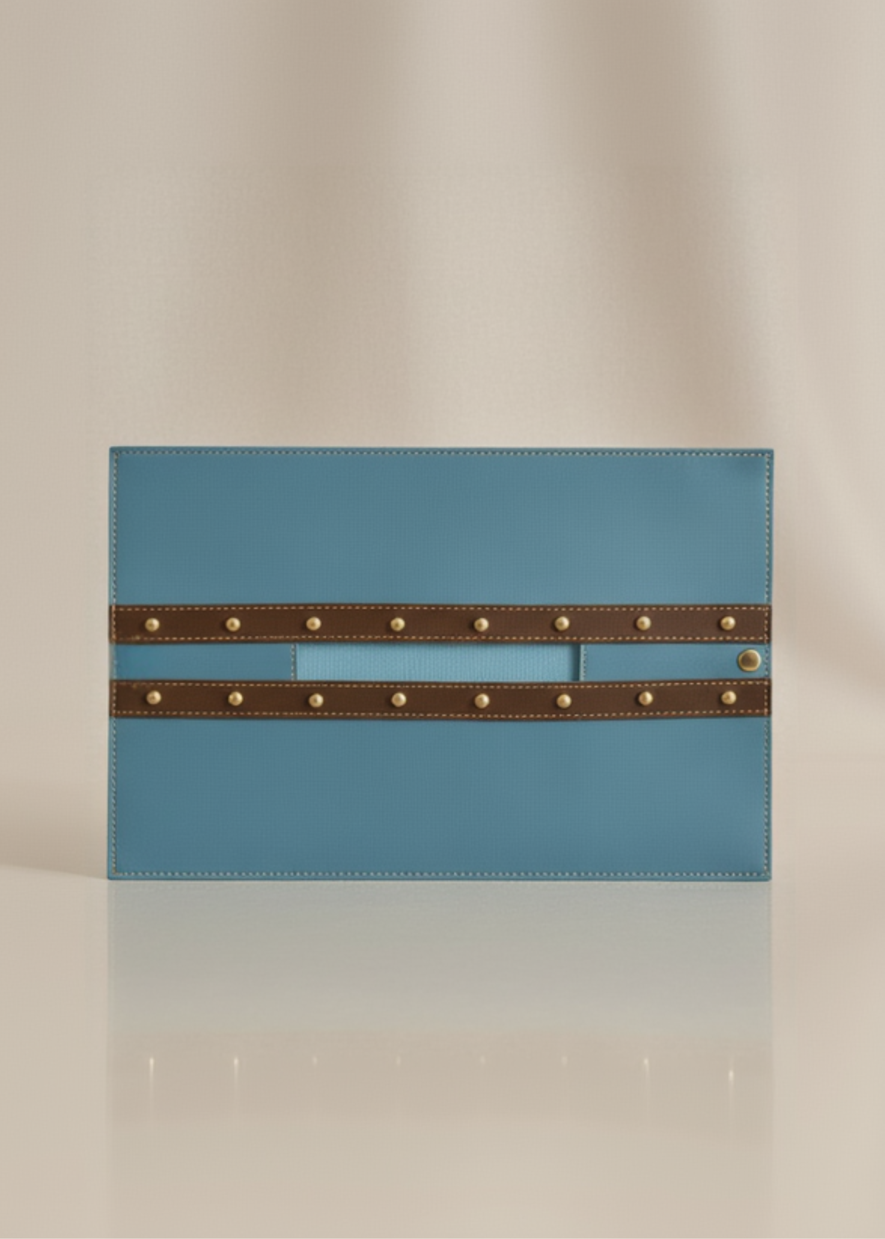 Blue & Brown Tissue Cover