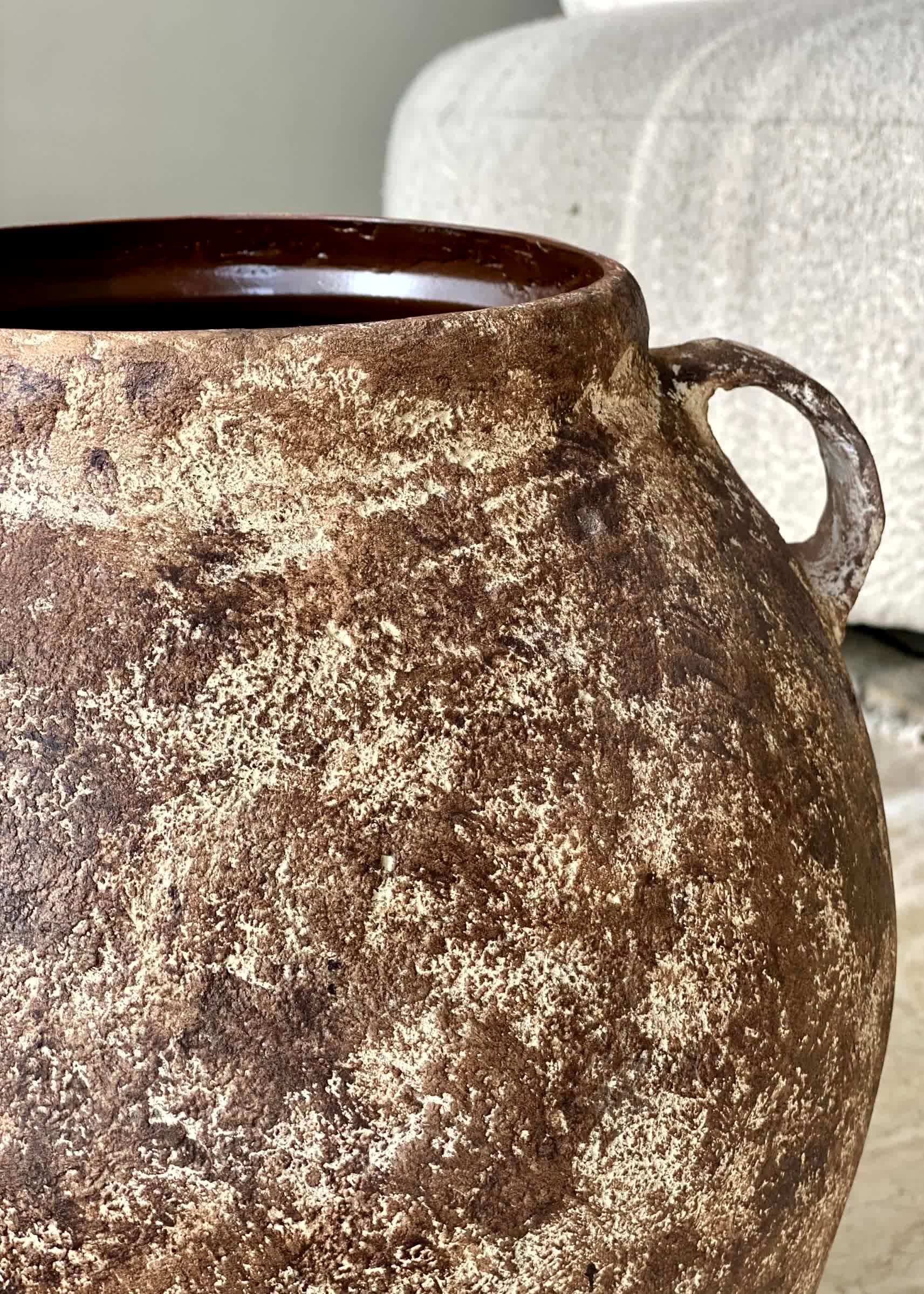 Fossil Lug Planters - Aged Brown