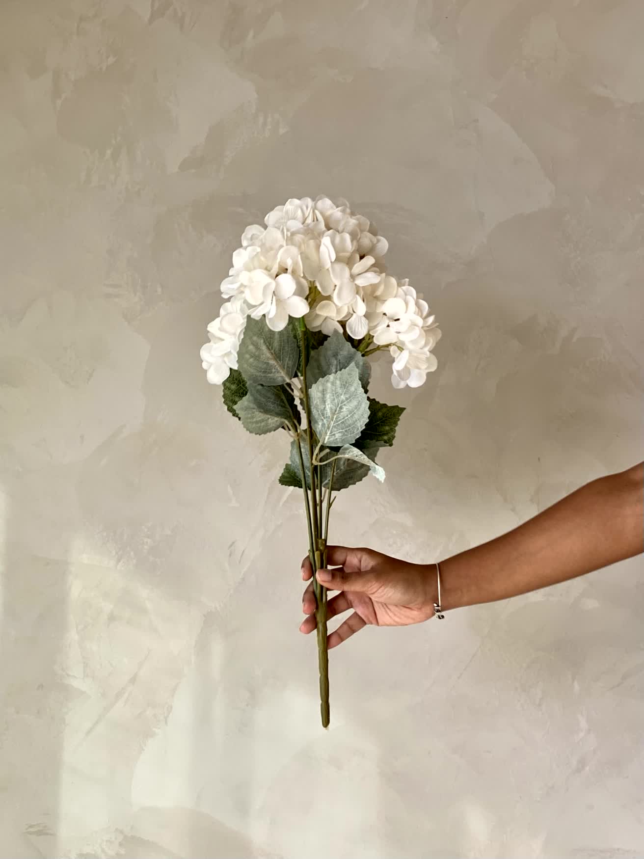 Artificial Geranium Flower Bunch - White