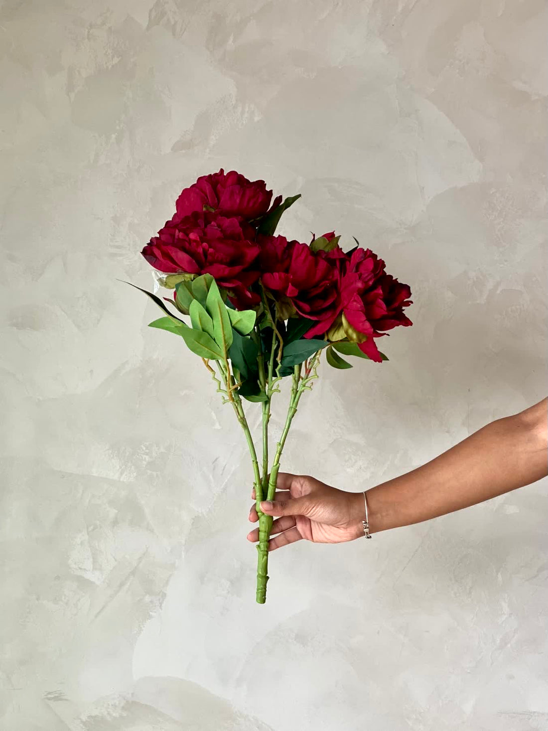 Artificial Dahila Flower Bunch - Magenta