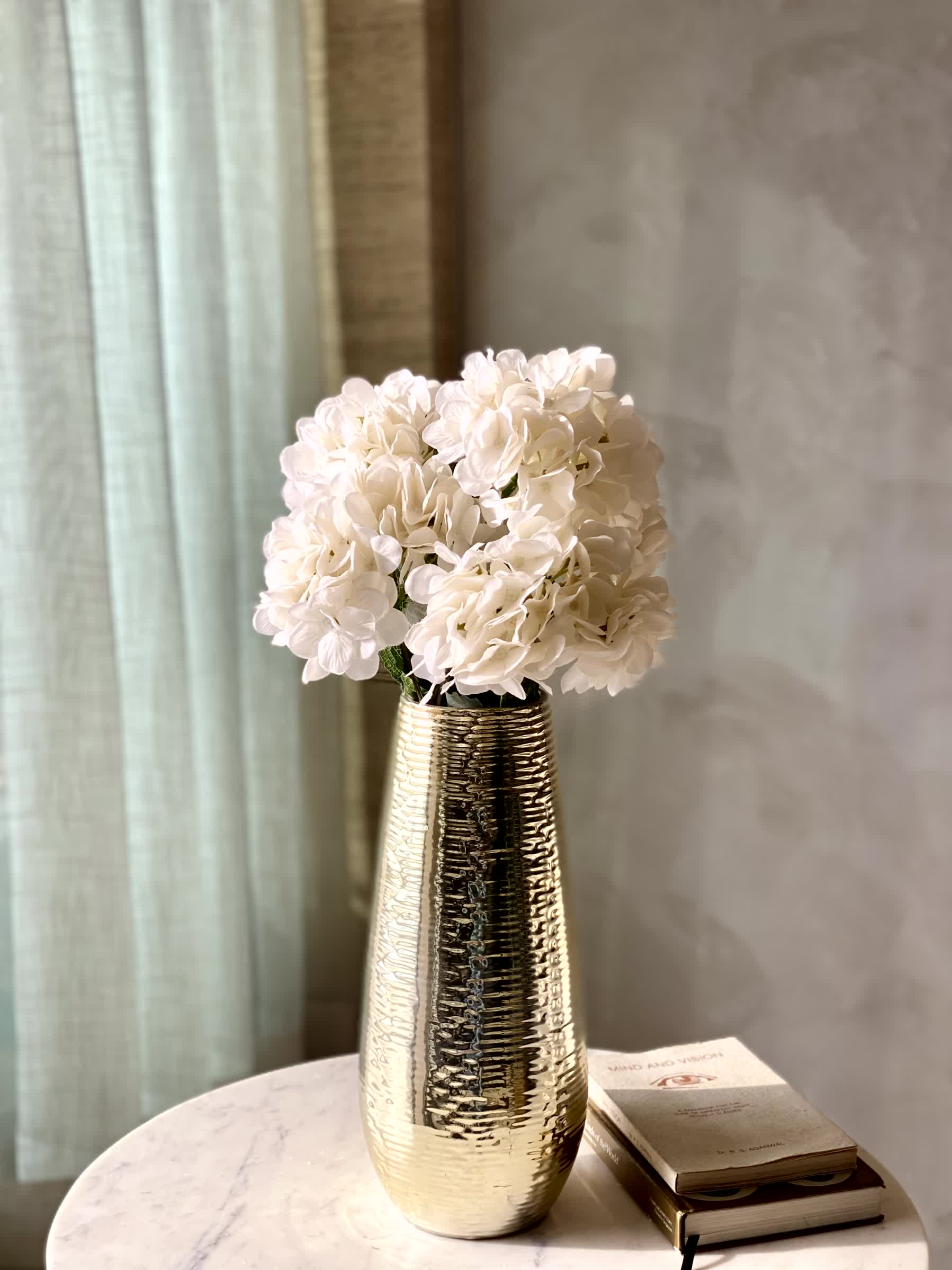 Artificial Geranium Flower Bunch - White