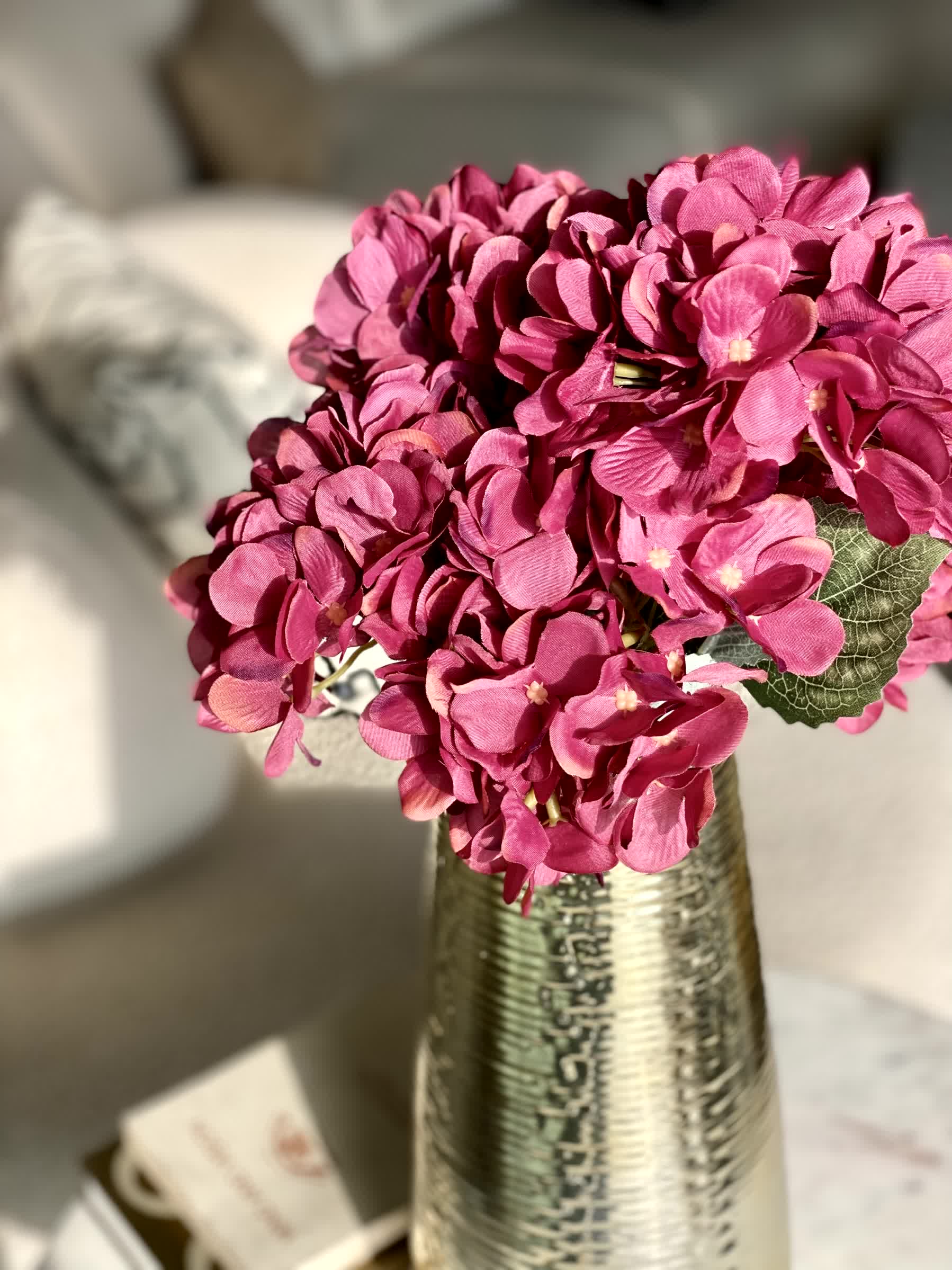 Artificial Geranium Flower Bunch - Red