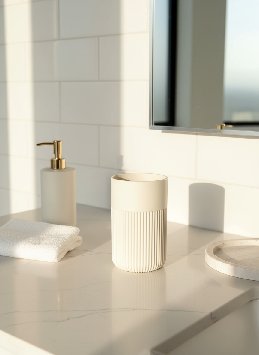 Chaton Bathroom Set- Beige (Set of 3)