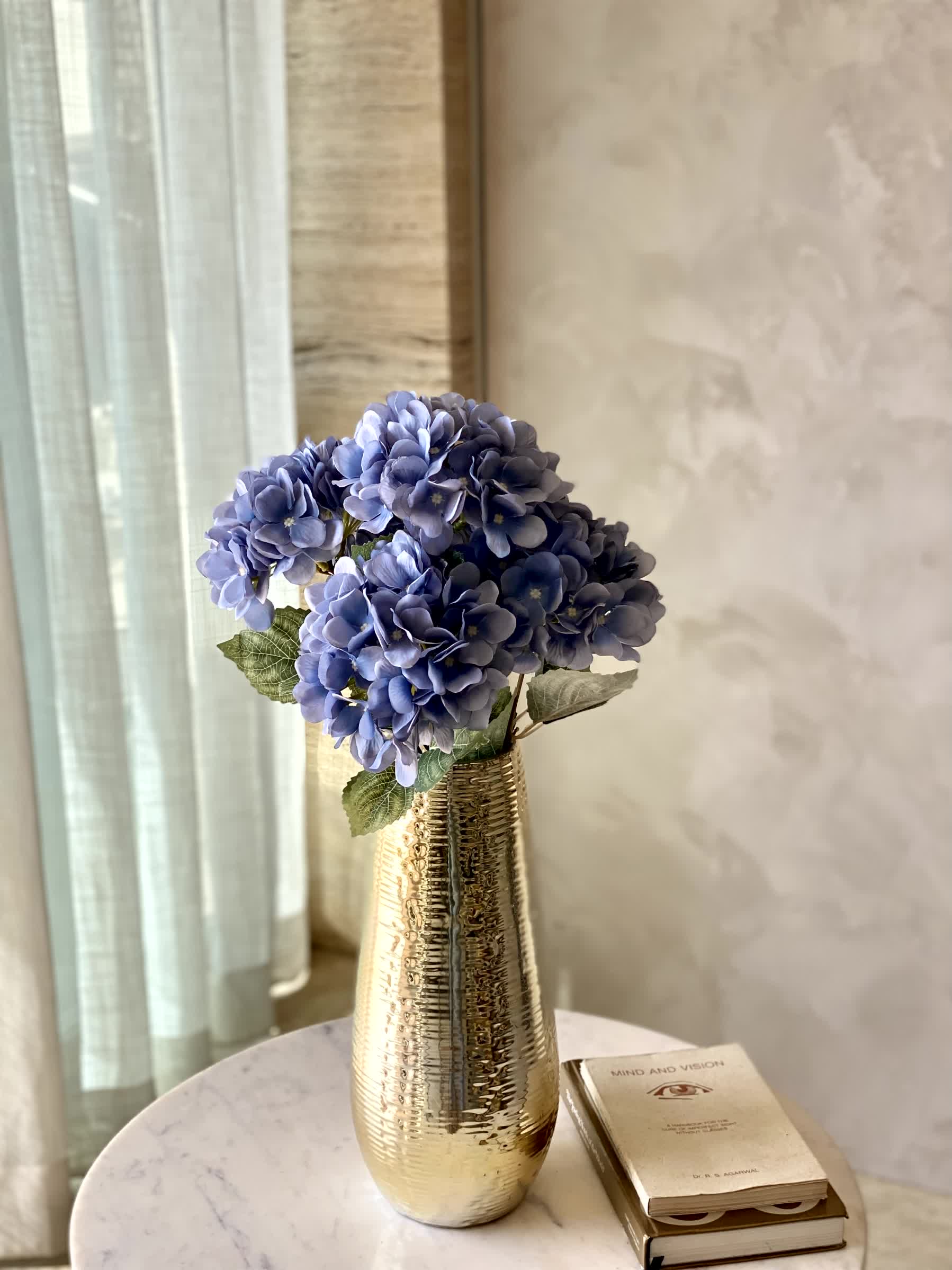 Artificial Geranium Flower Bunch - Blue