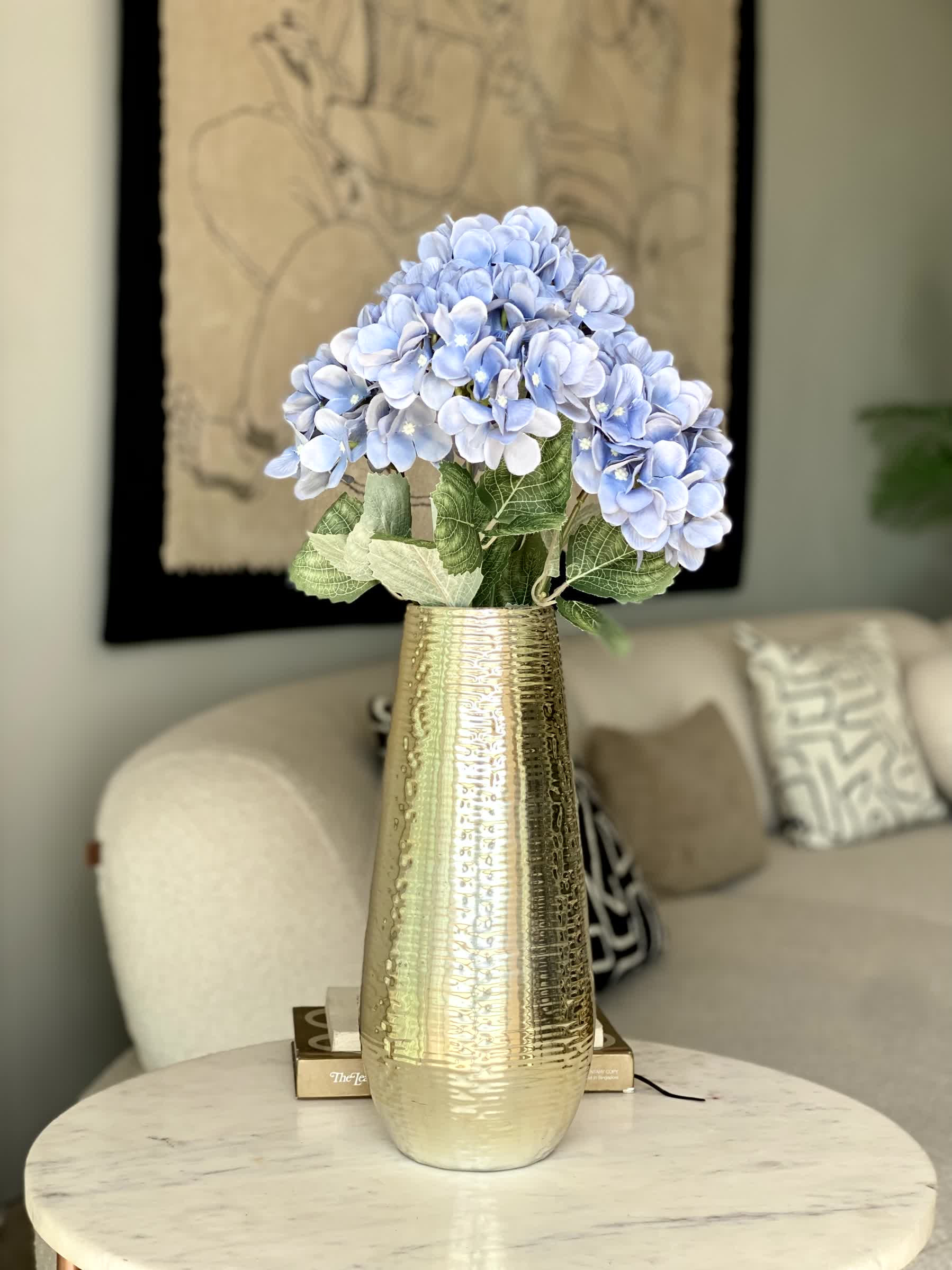 Artificial Geranium Flower Bunch - Blue