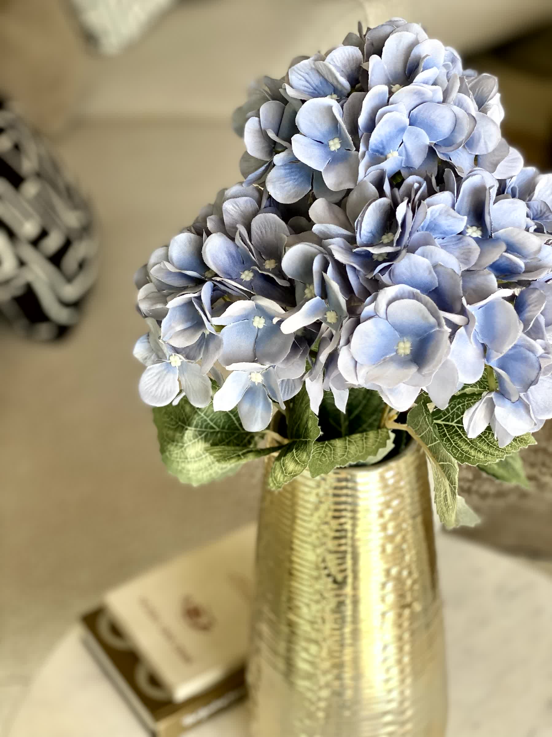 Artificial Geranium Flower Bunch - Blue