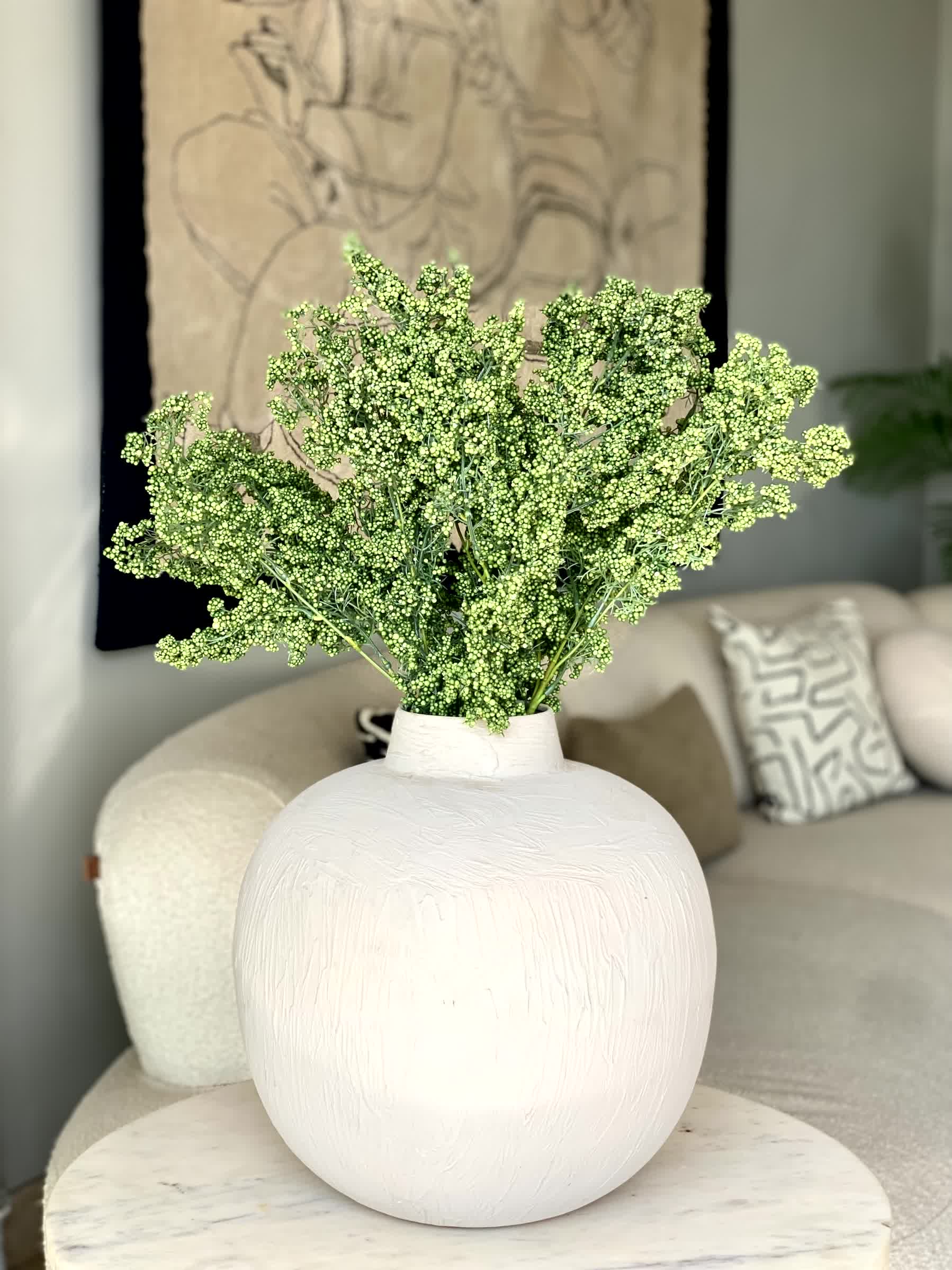 Artificial Wisteria Large Flower Stem - Green (One Stem)