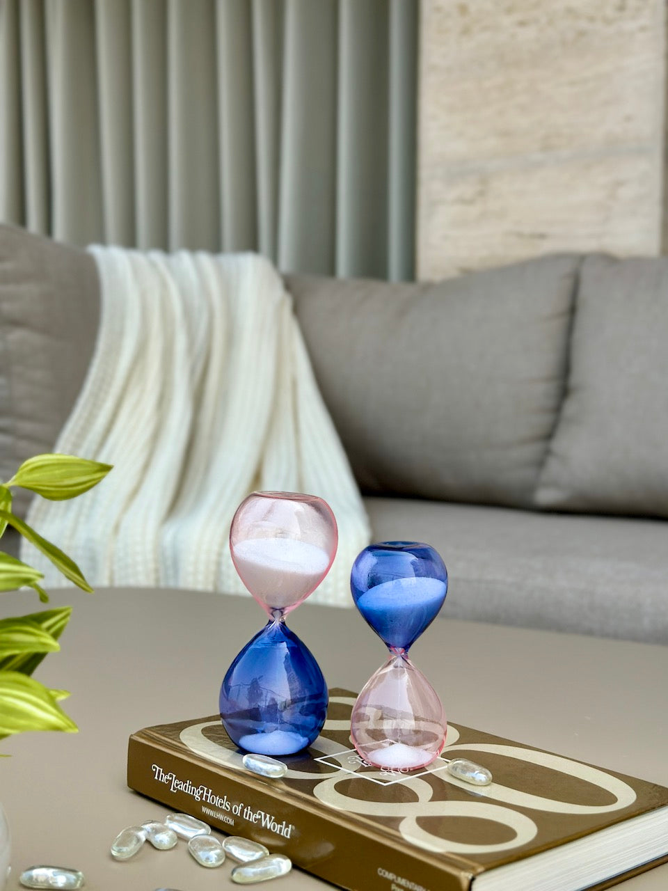 Pastel Harmony Hourglass Duo - Set Of 2
