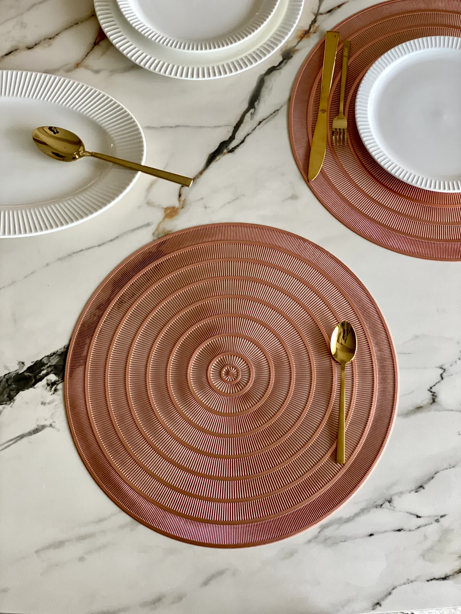 Swirling Table Mats - Copper (Set of 6)