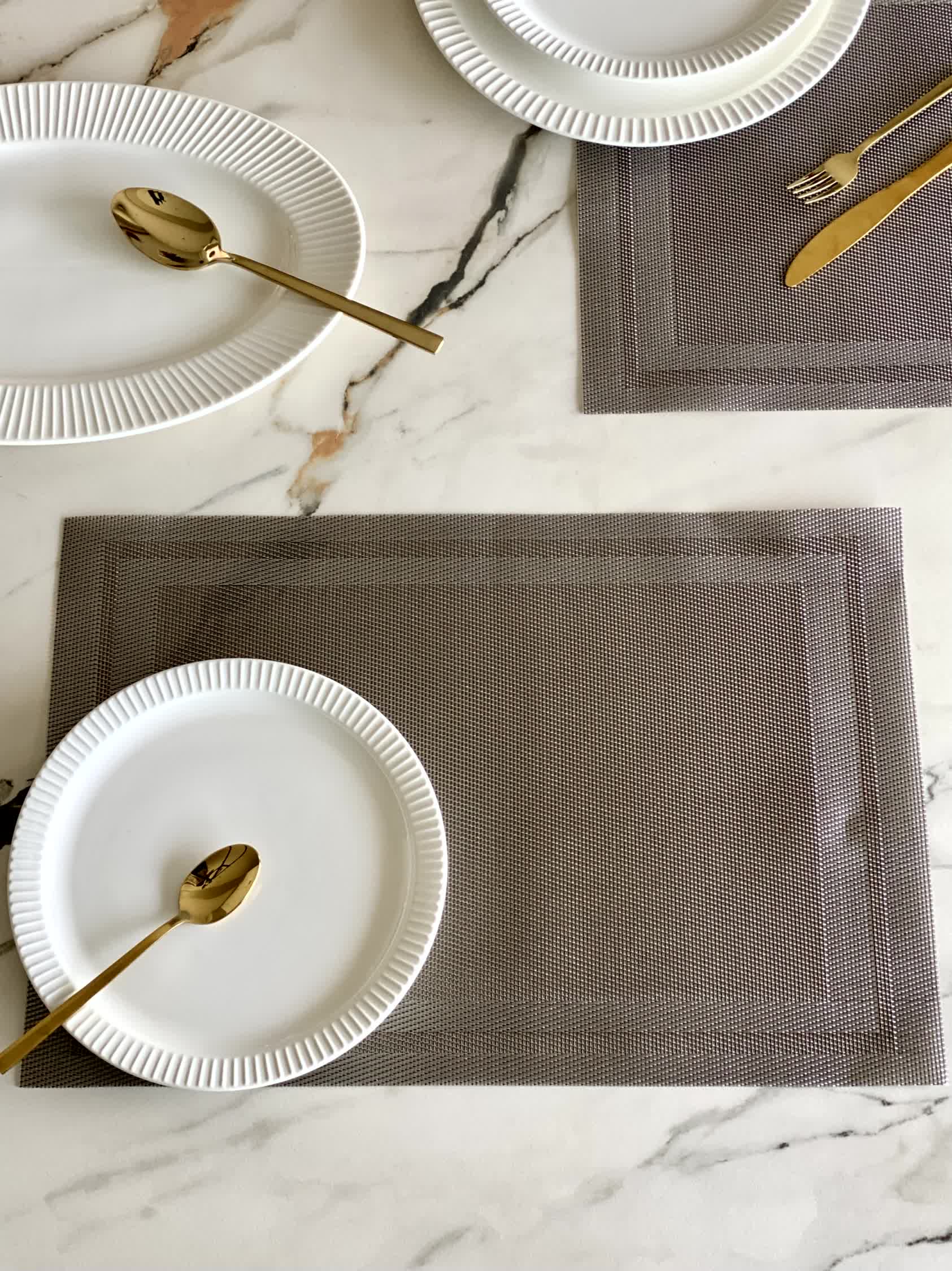 Classic Table Mats - Dark Grey (Set of 6)
