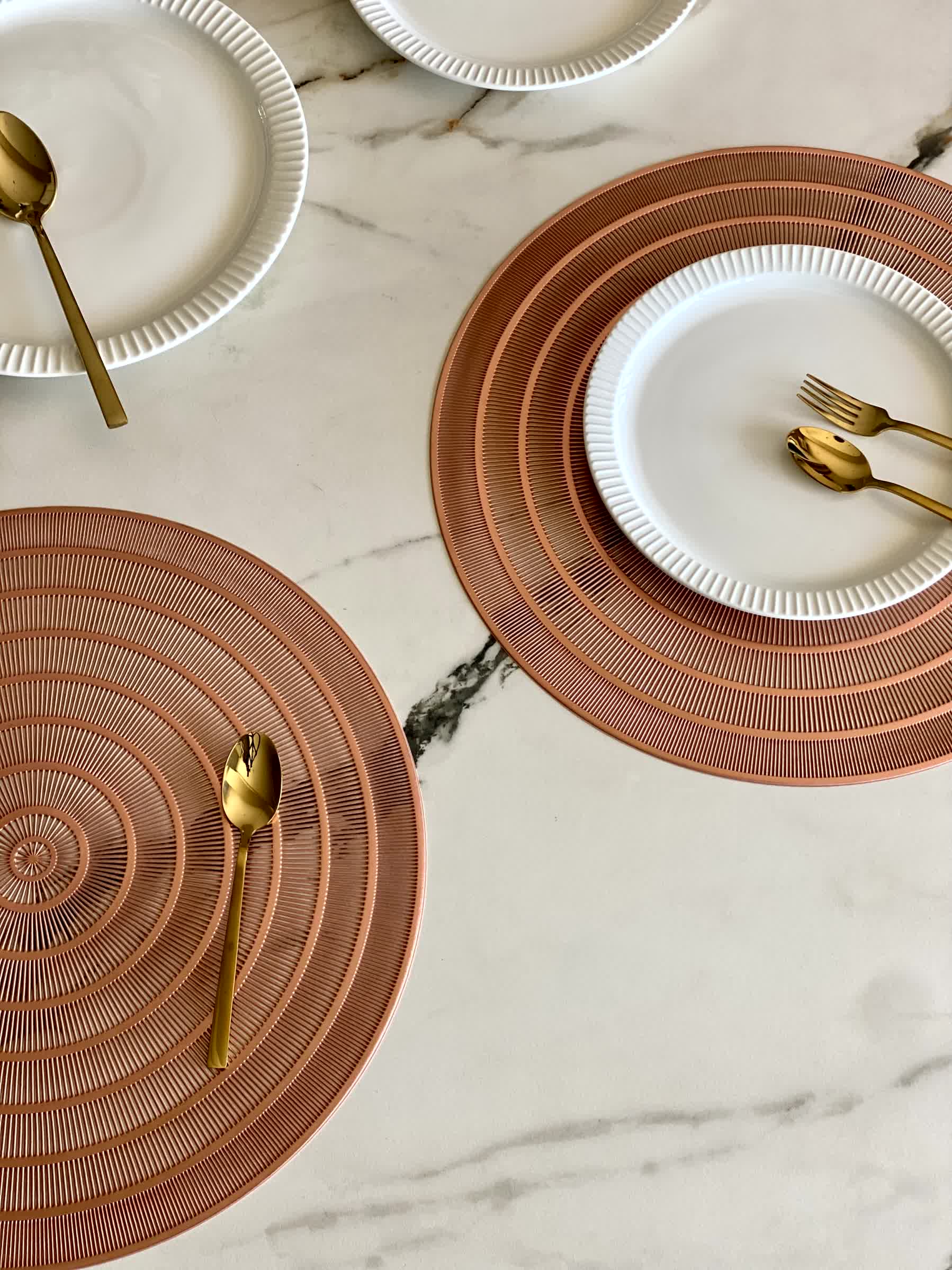 Swirling Table Mats - Copper (Set of 6)