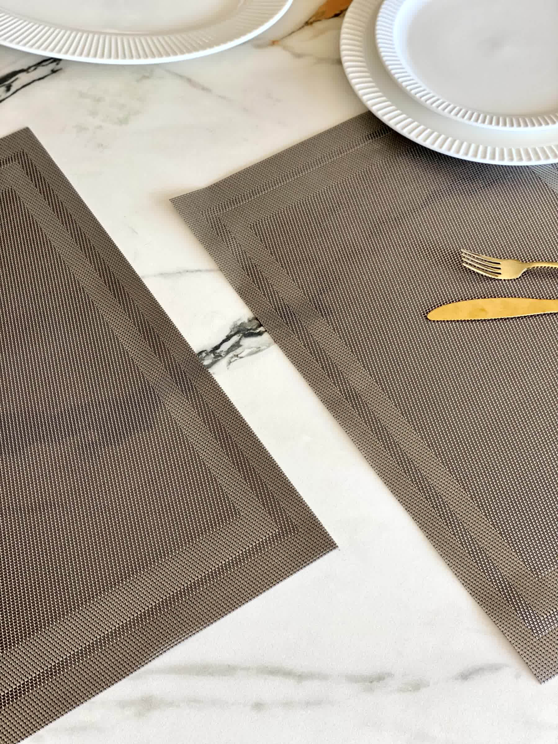 Classic Table Mats - Dark Grey (Set of 6)