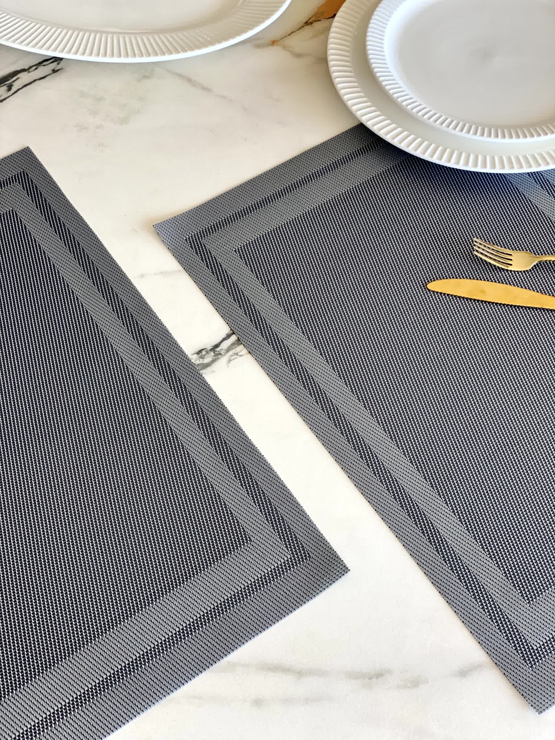 Classic Table Mats - Grey (Set of 6)