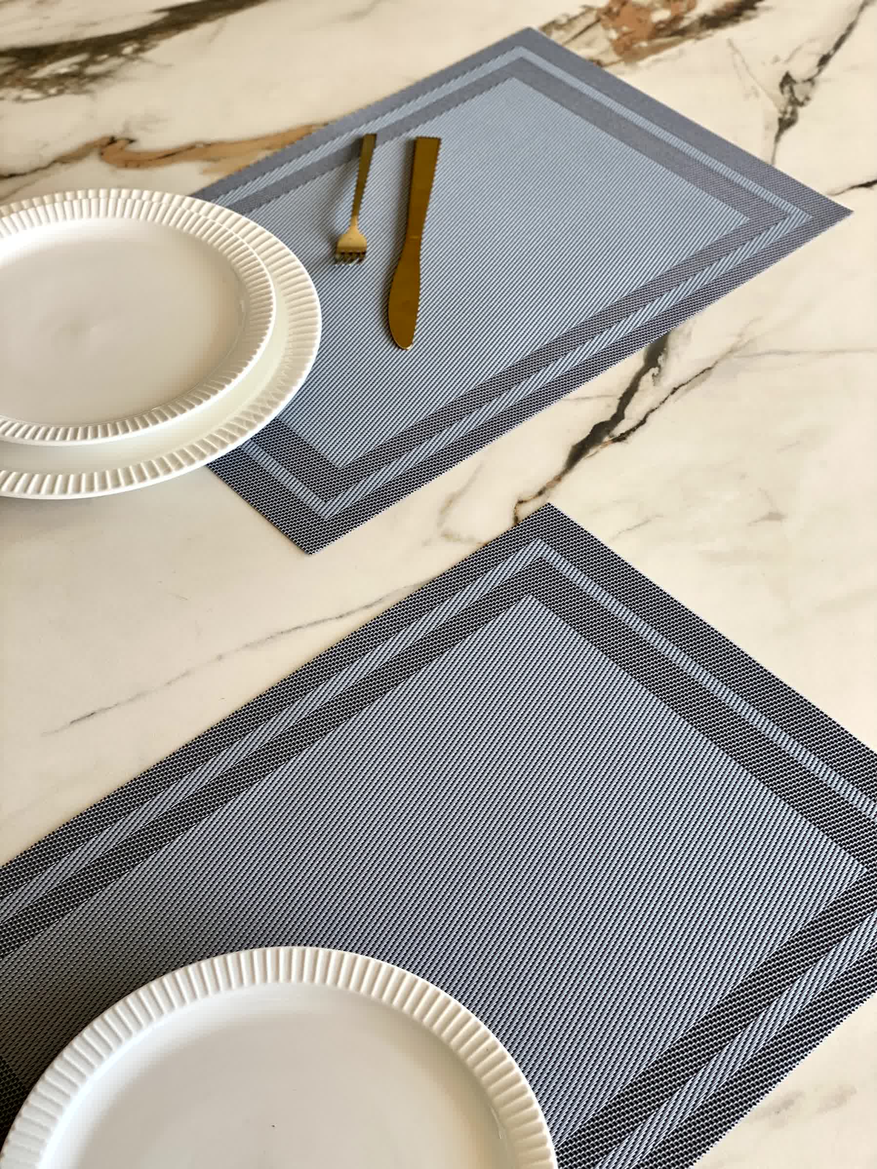 Classic Table Mats - Grey (Set of 6)