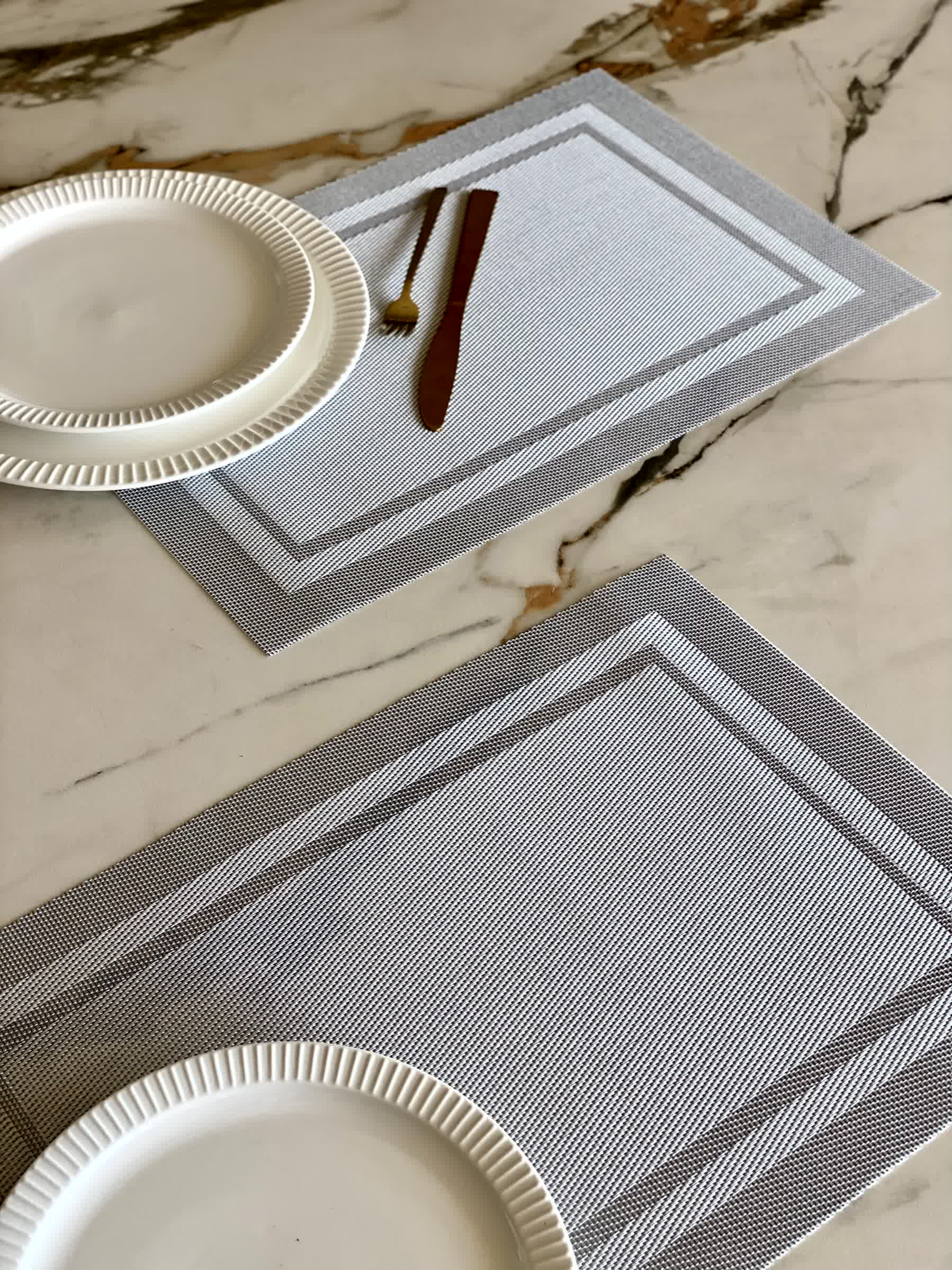 Classic Table Mats - Light Grey (Set of 6)