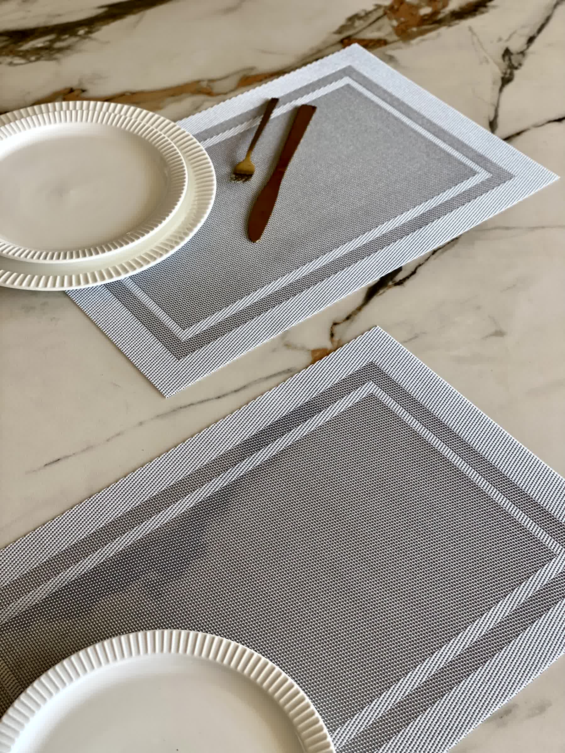 Classic Table Mats - Light Grey (Set of 6)