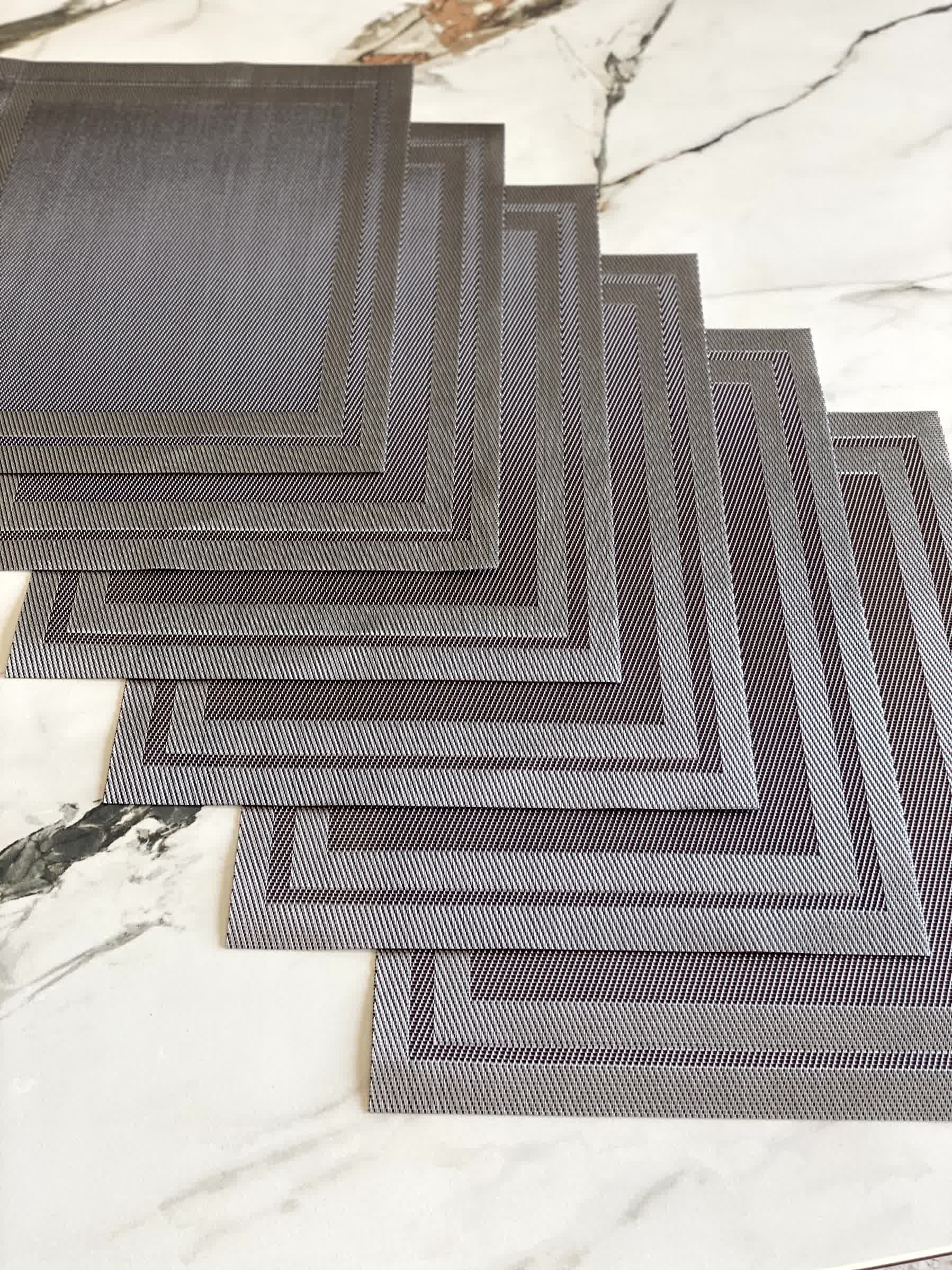 Classic Table Mats - Dark Grey (Set of 6)