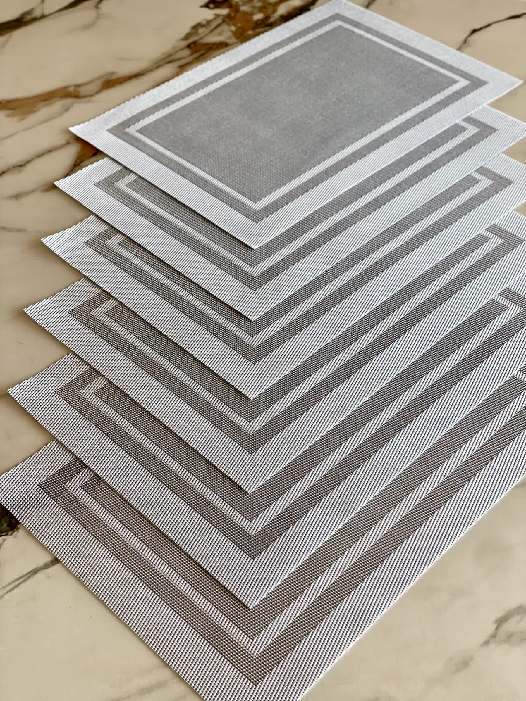 Classic Table Mats - Light Grey (Set of 6)