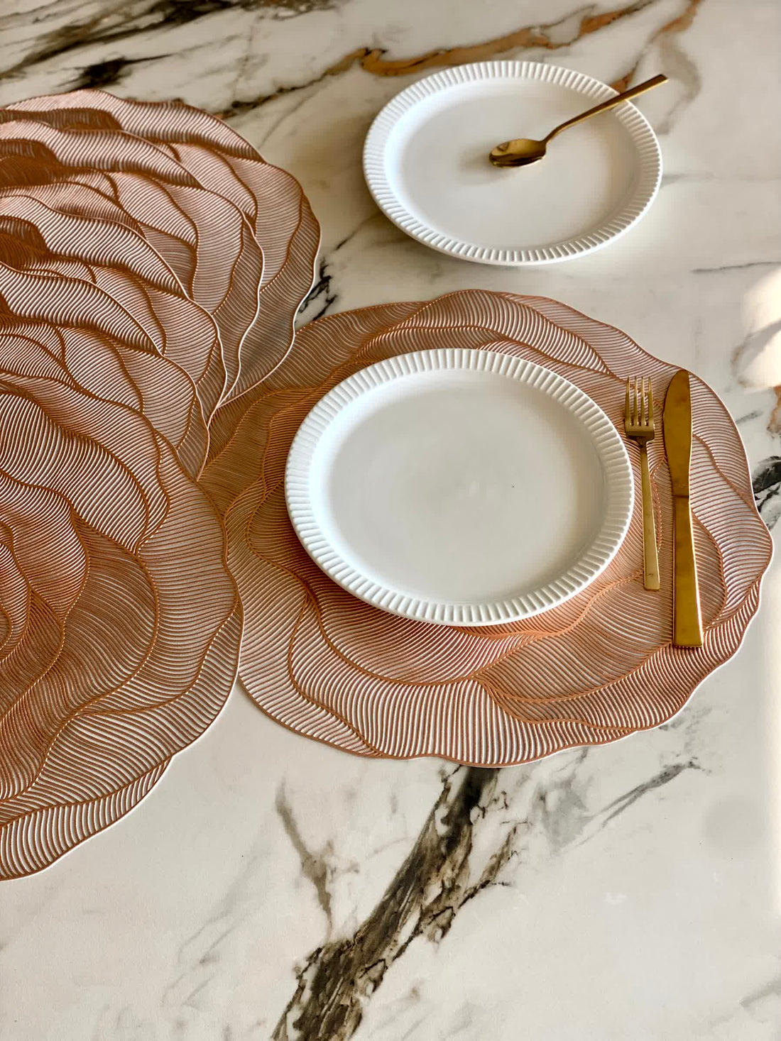 Rose Table Mats - Copper (Set of 6)