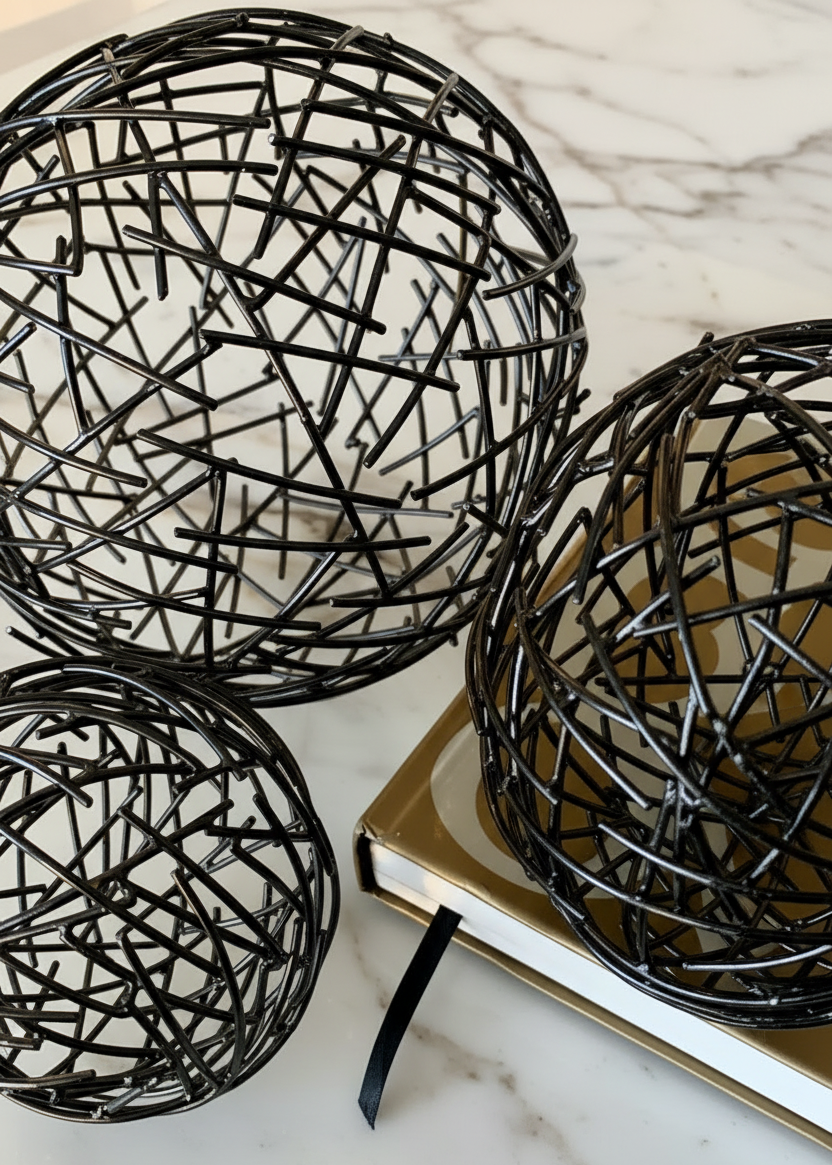 Sphere Set of 3 - Black