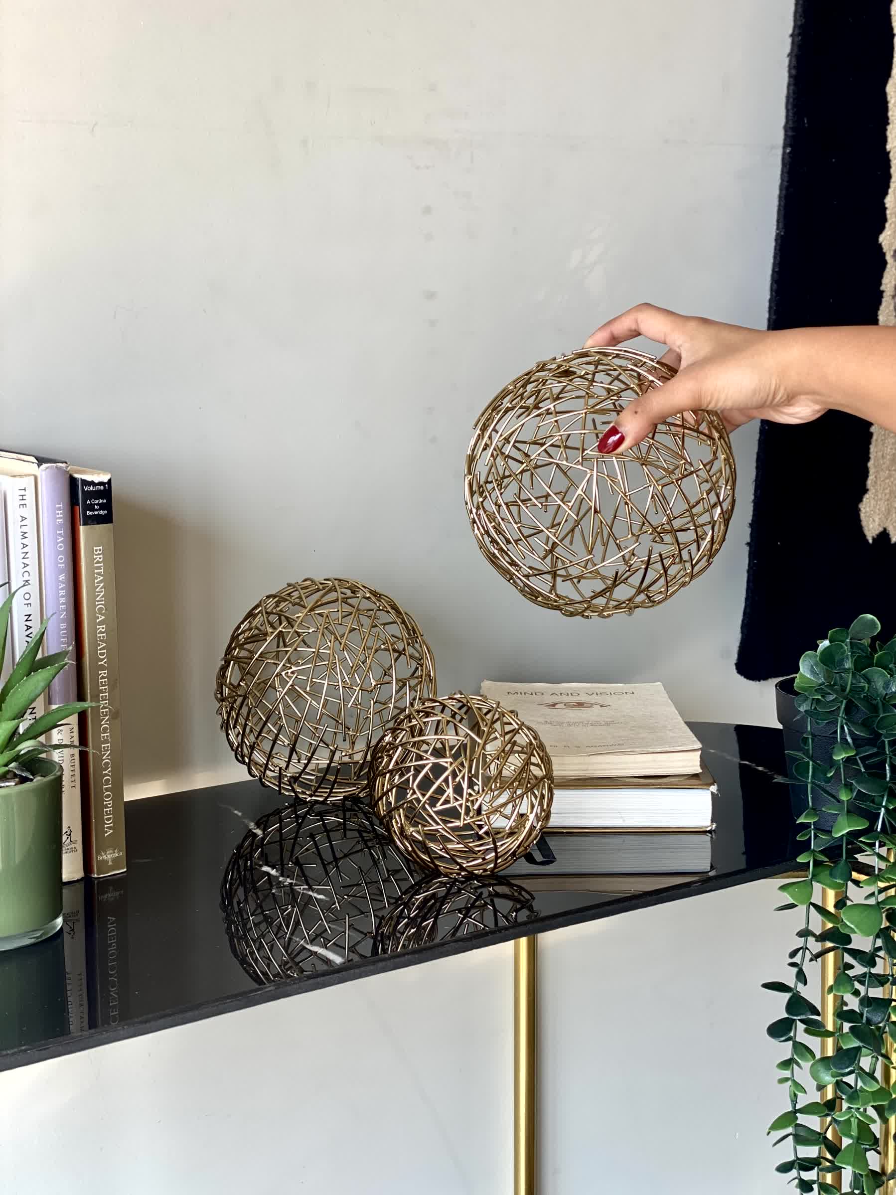 Sphere Set of 3 - Gold
