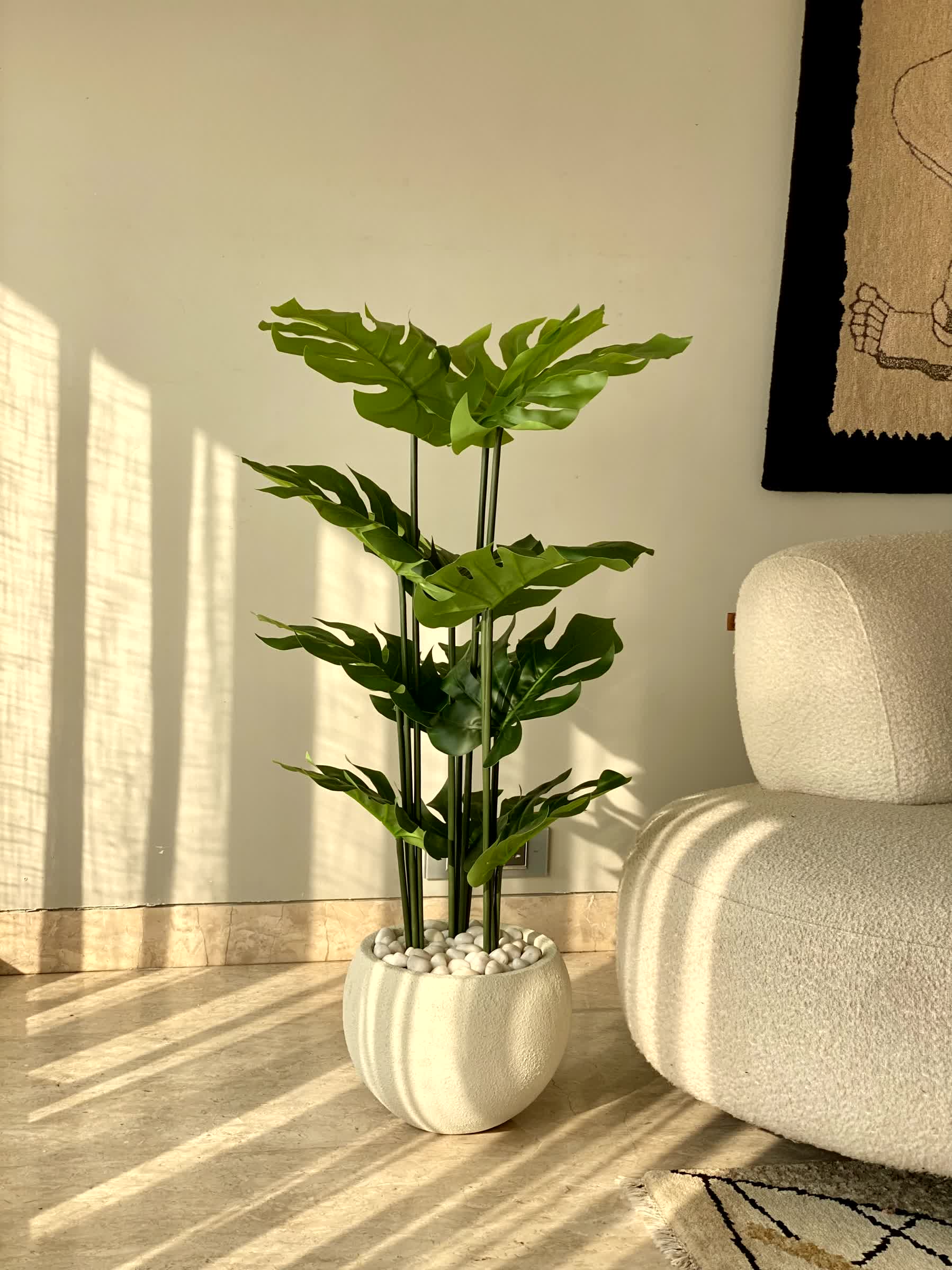 Artificial Lush Monstera Plant - 4 Feet