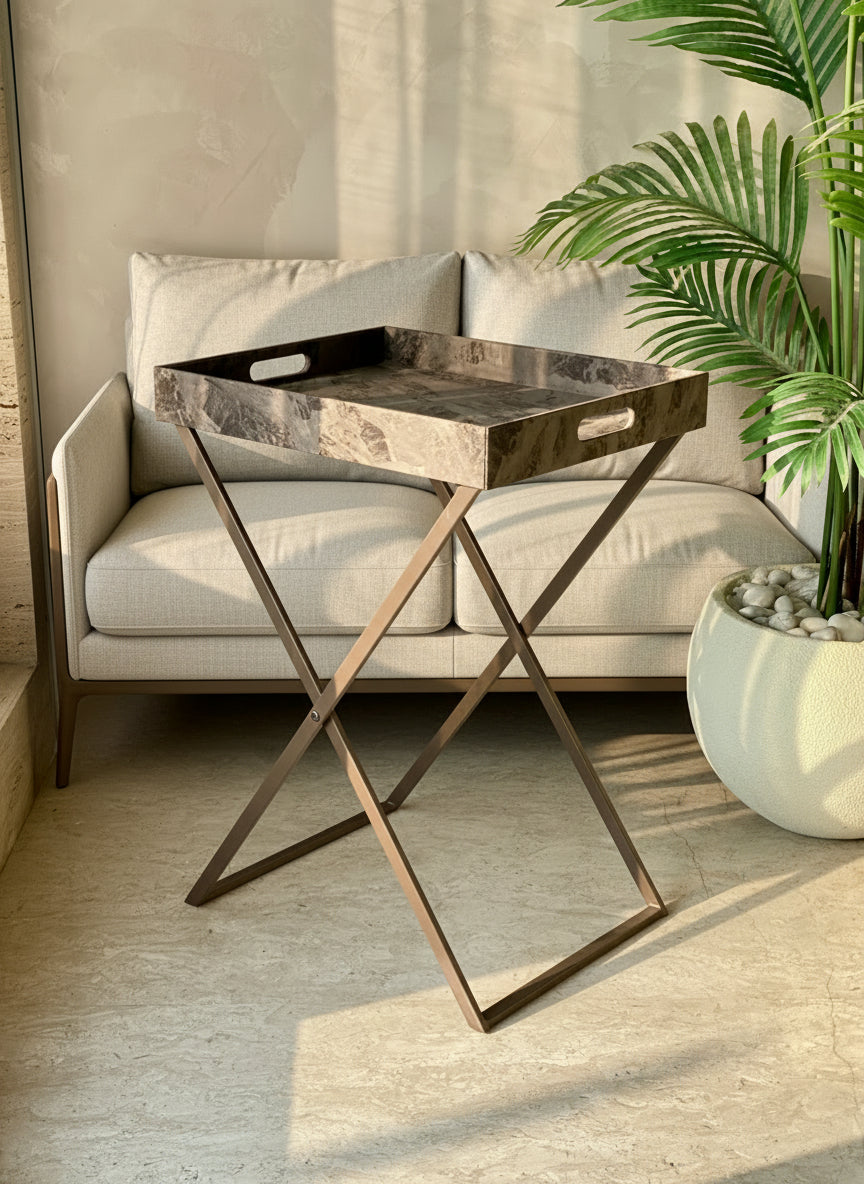 Indo Mocha Butler Tray Table