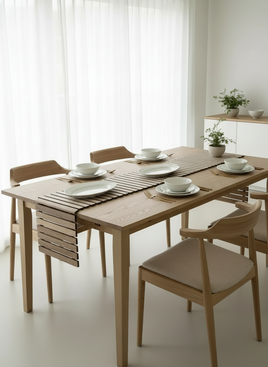 Elm Foldable Table Runner - Cream (6 Feet)