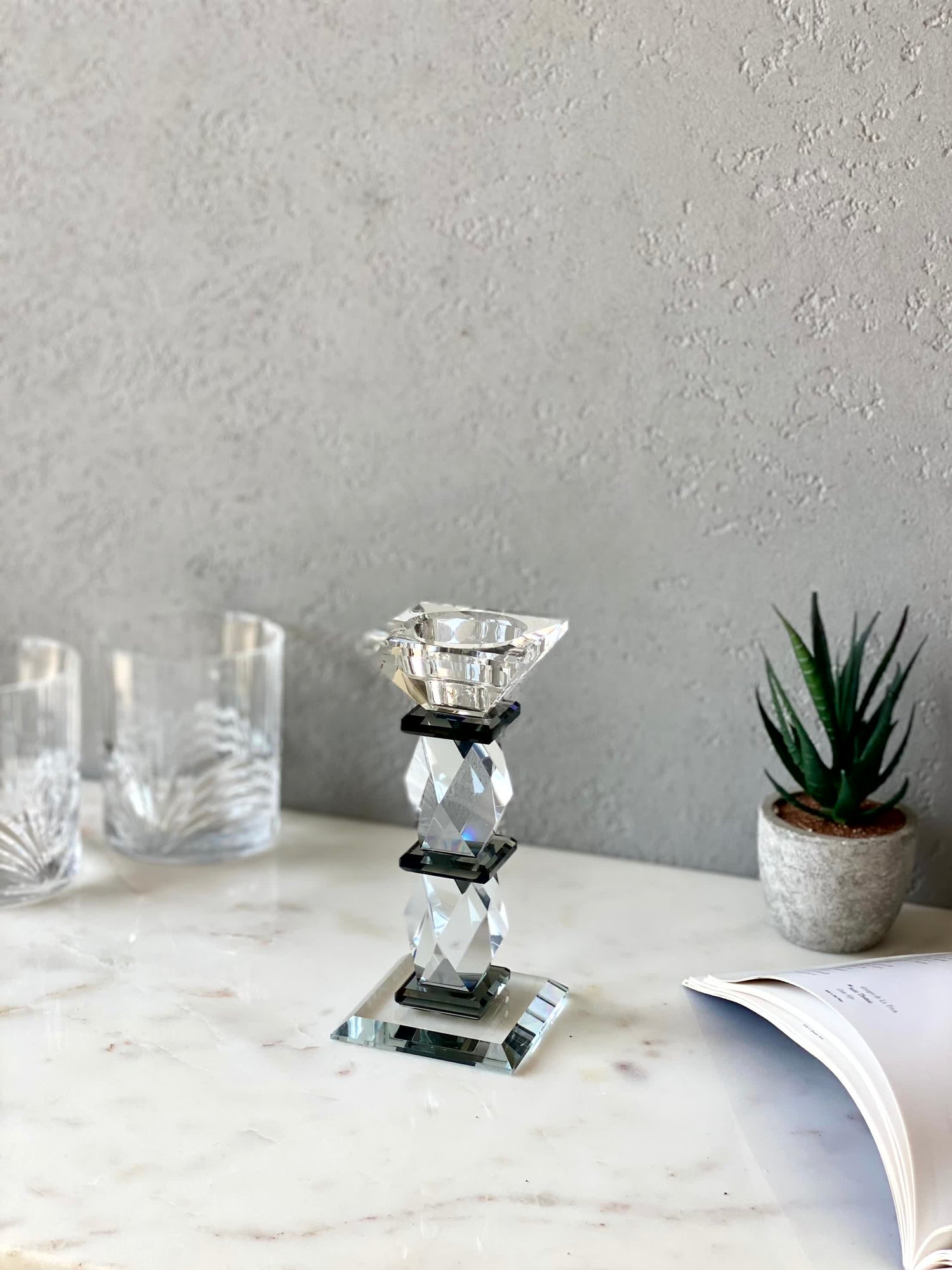 Black Axis Candle Stand - Medium