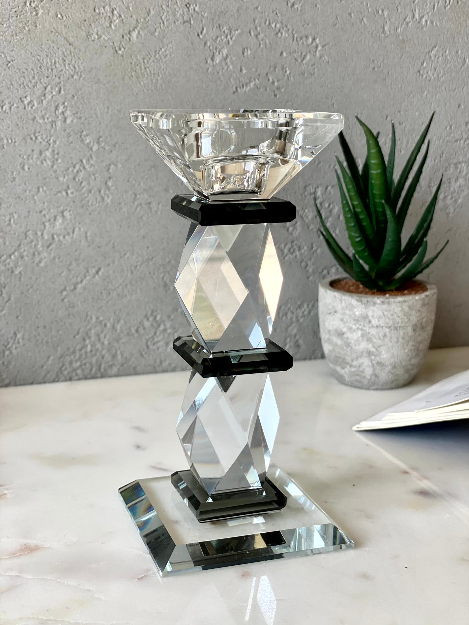 Black Axis Candle Stand - Medium