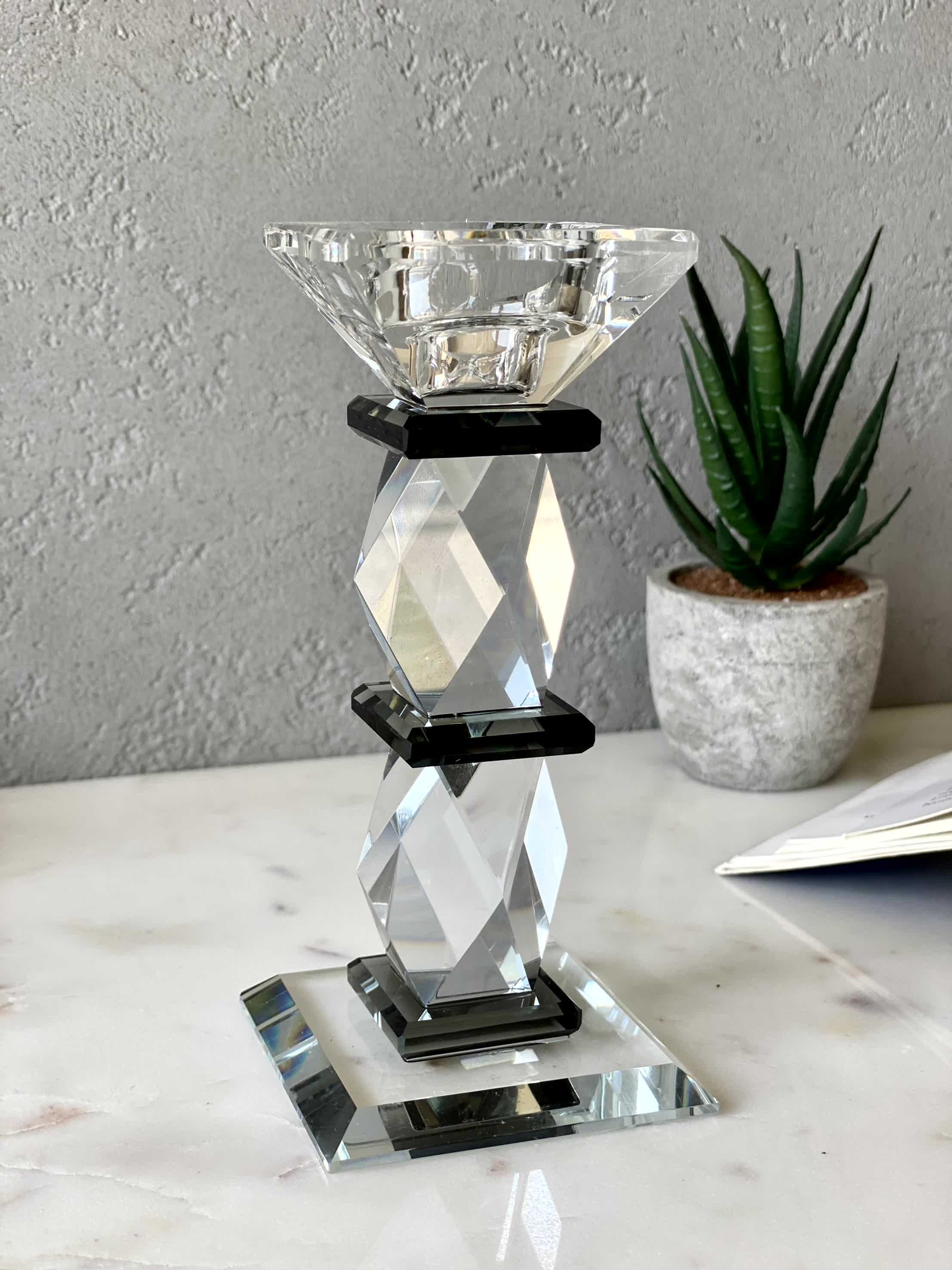 Black Axis Candle Stand - Medium