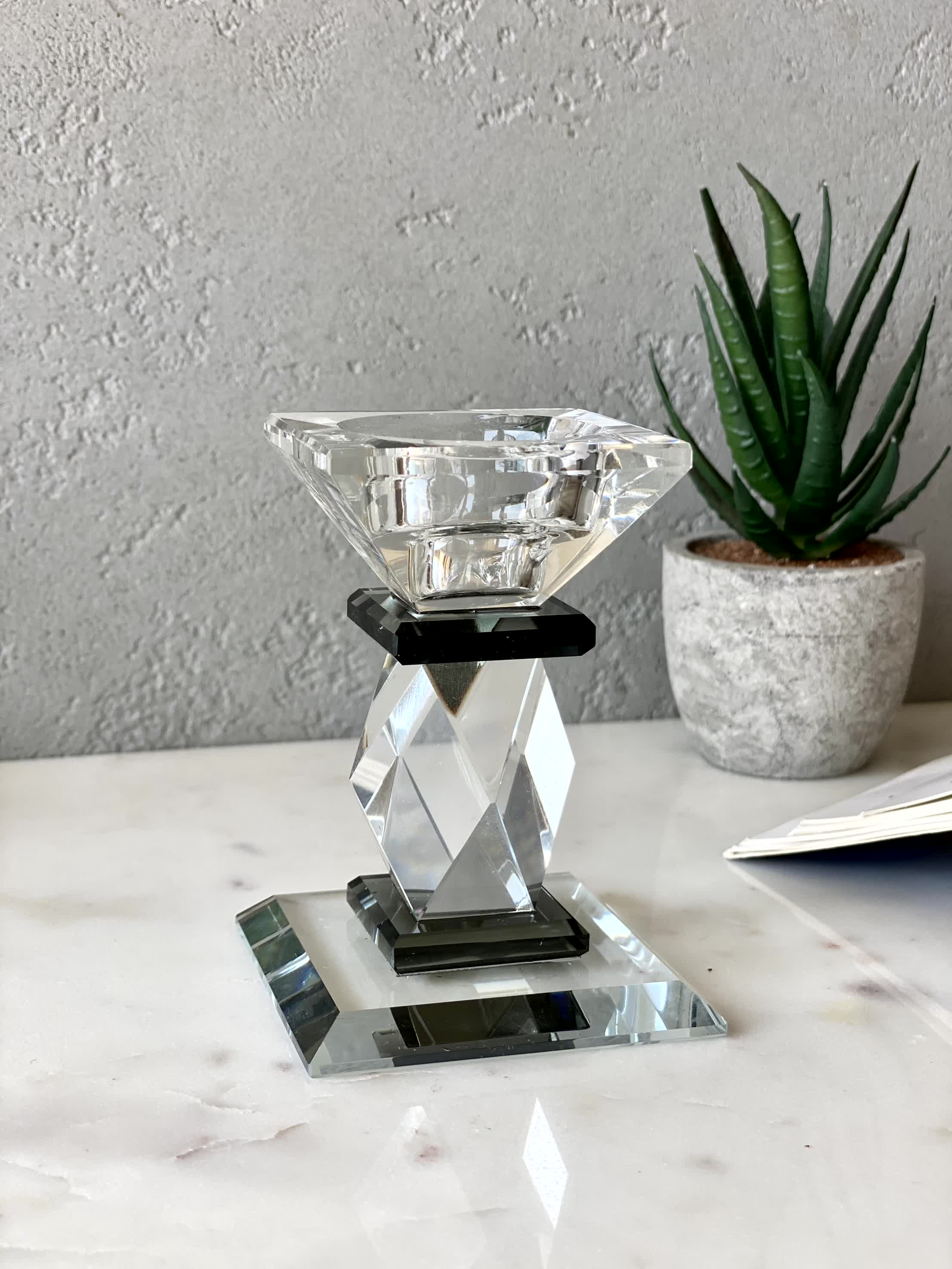 Black Axis Candle Stand - Small