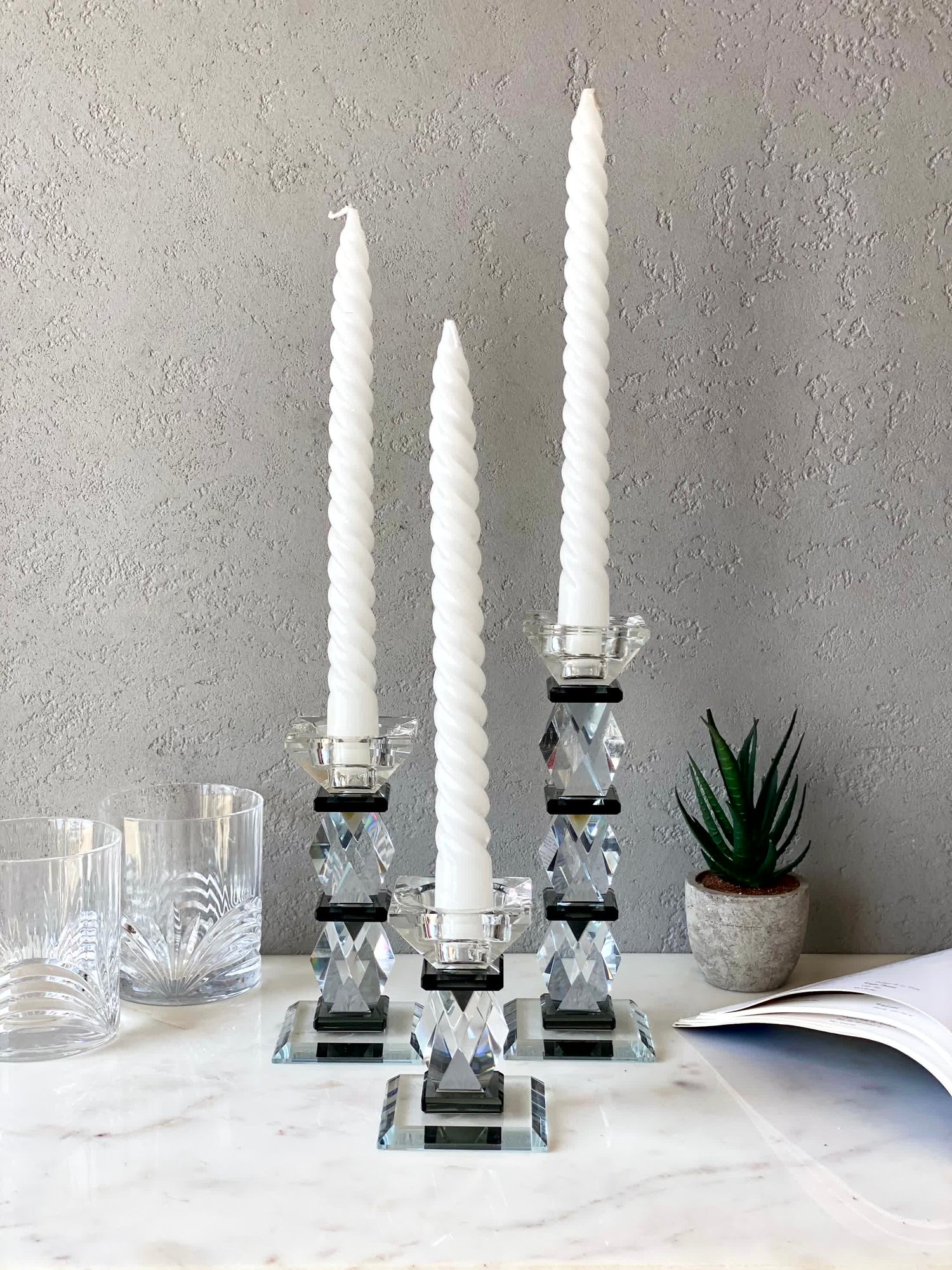 Black Axis Candle Stand - Medium
