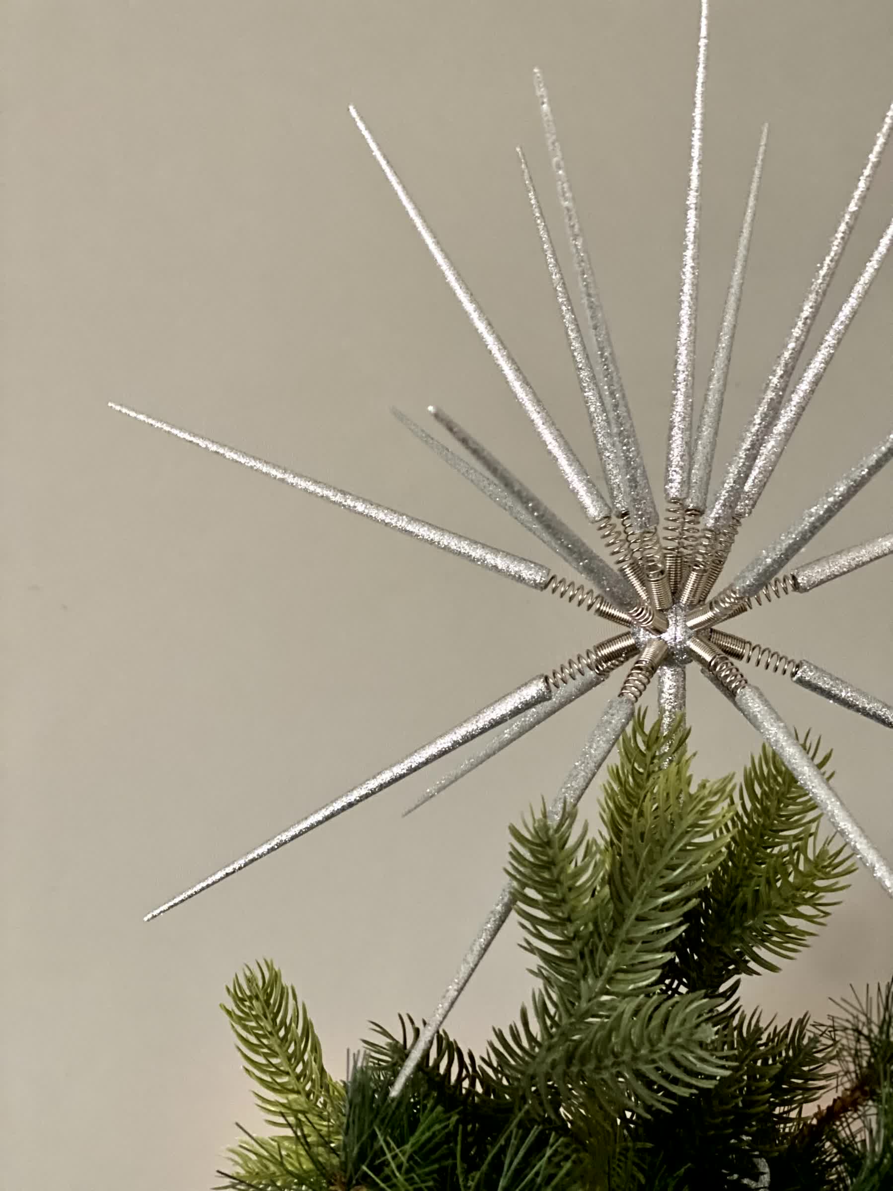 Christmas Tree Top Ornament - Silver