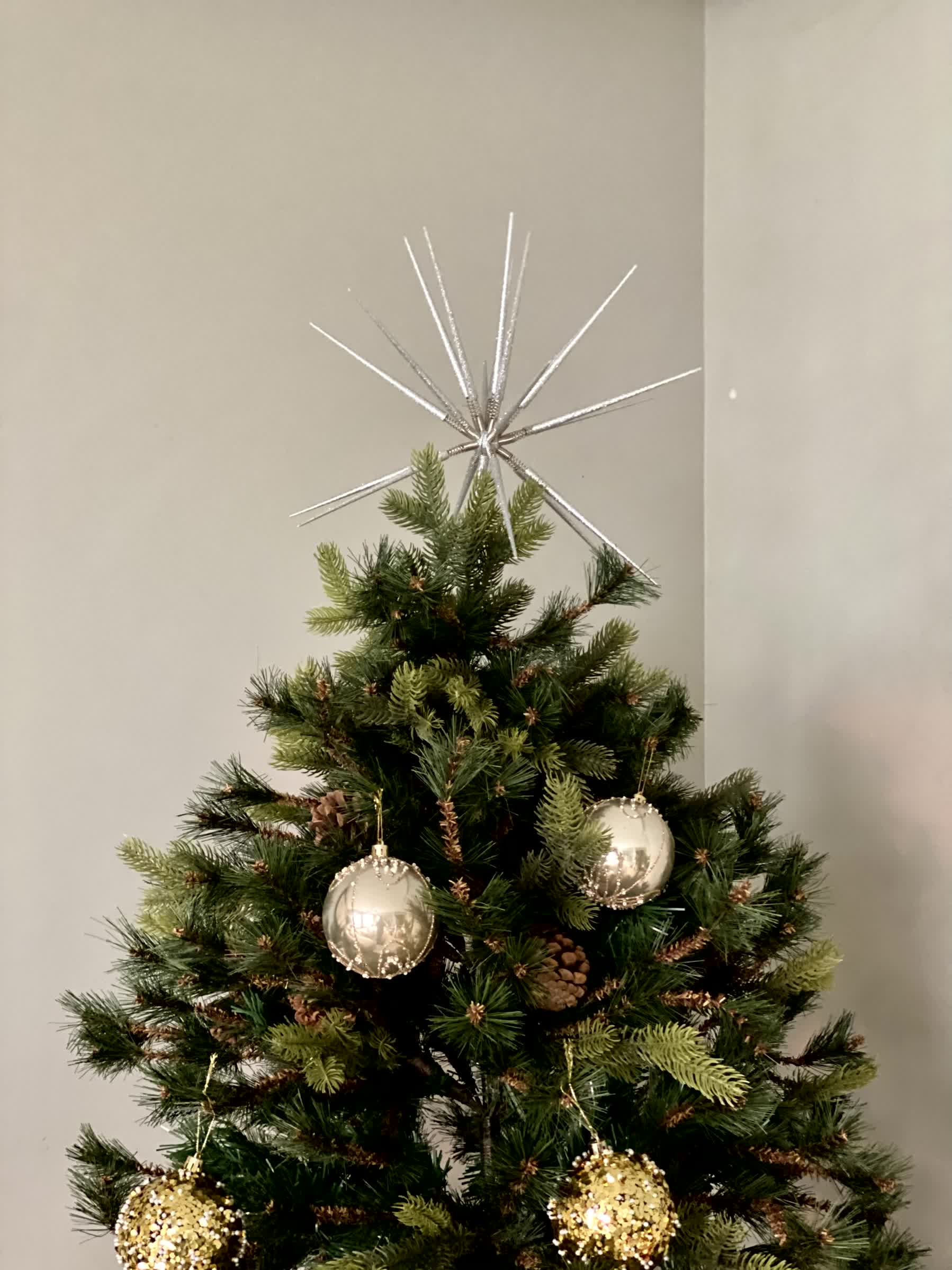 Christmas Tree Top Ornament - Silver