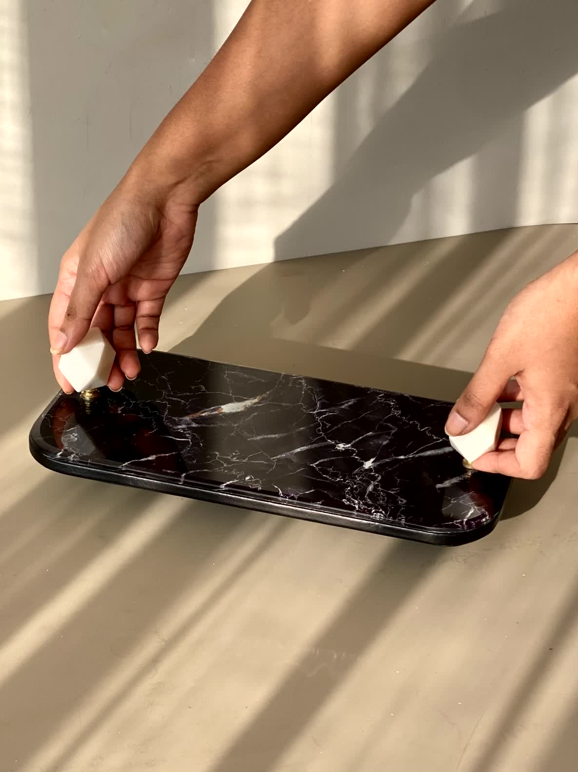 Melora Napkin Tray - Black